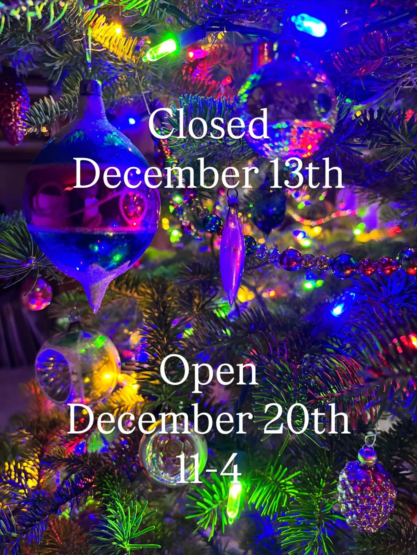 Just a reminder that we will be closed Saturday December 13th. We will be open Next Saturday December 20th from  11-4

The final days of retail are drawing near. A lot has sold but a lot of great things remain at a drastic discount.

We will be conti