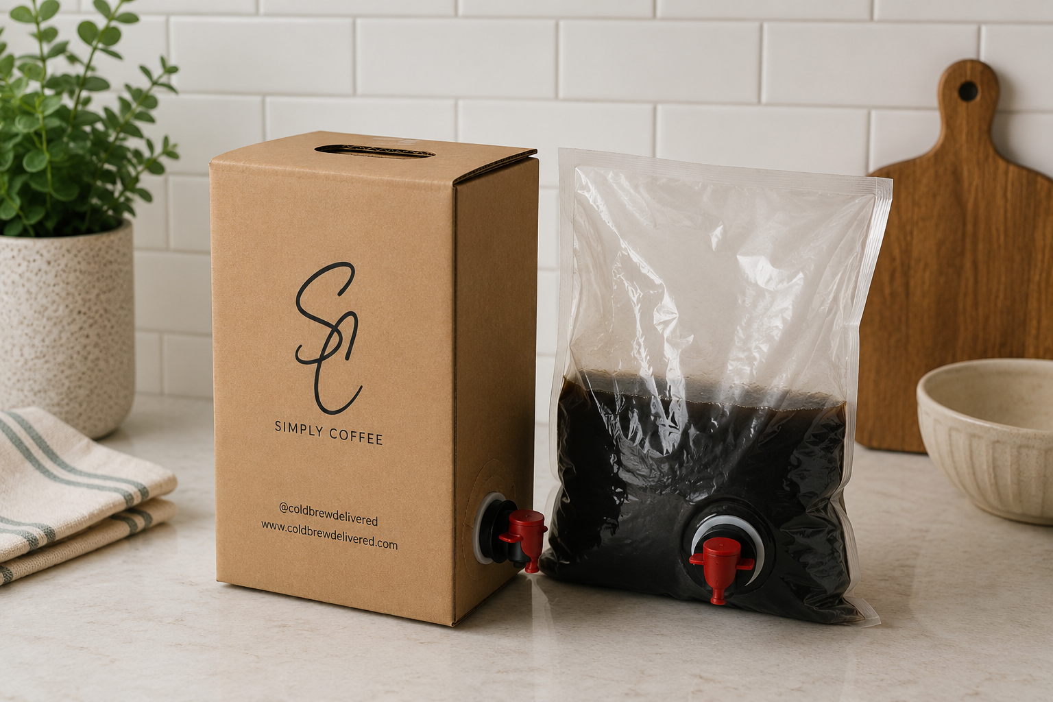 Airtight cold brew storage bag designed to maintain freshness.