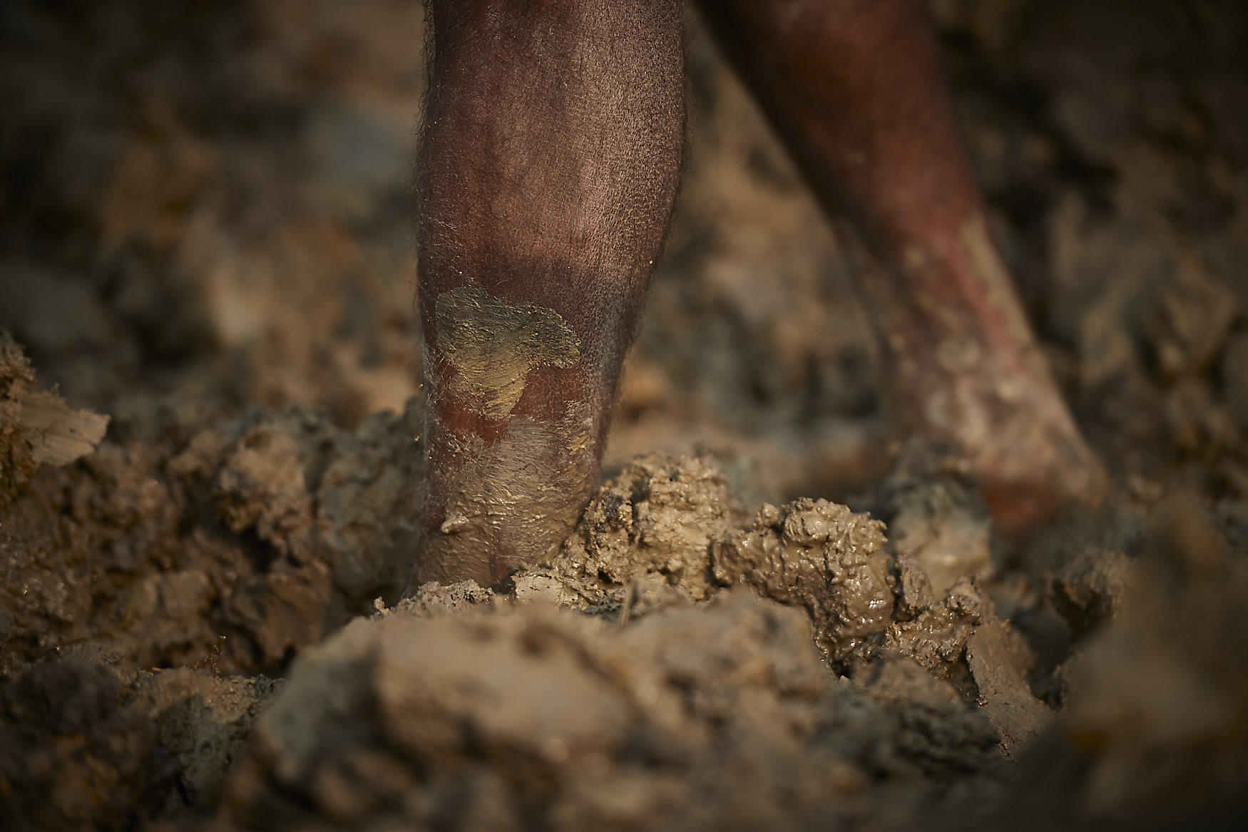 Mud preparation by mixing earth and water