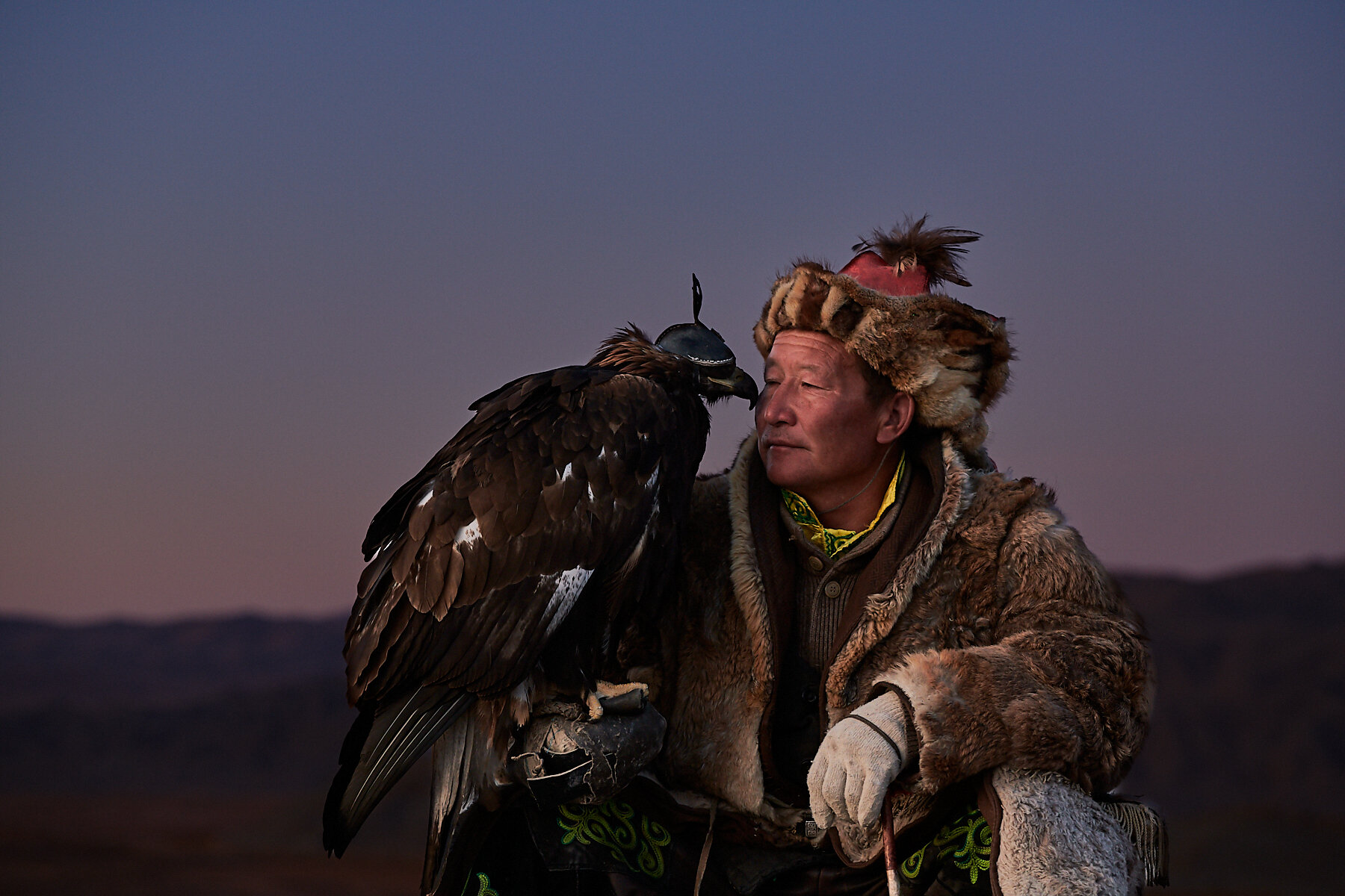 Kazakh eagle hunter, Western Mongolia