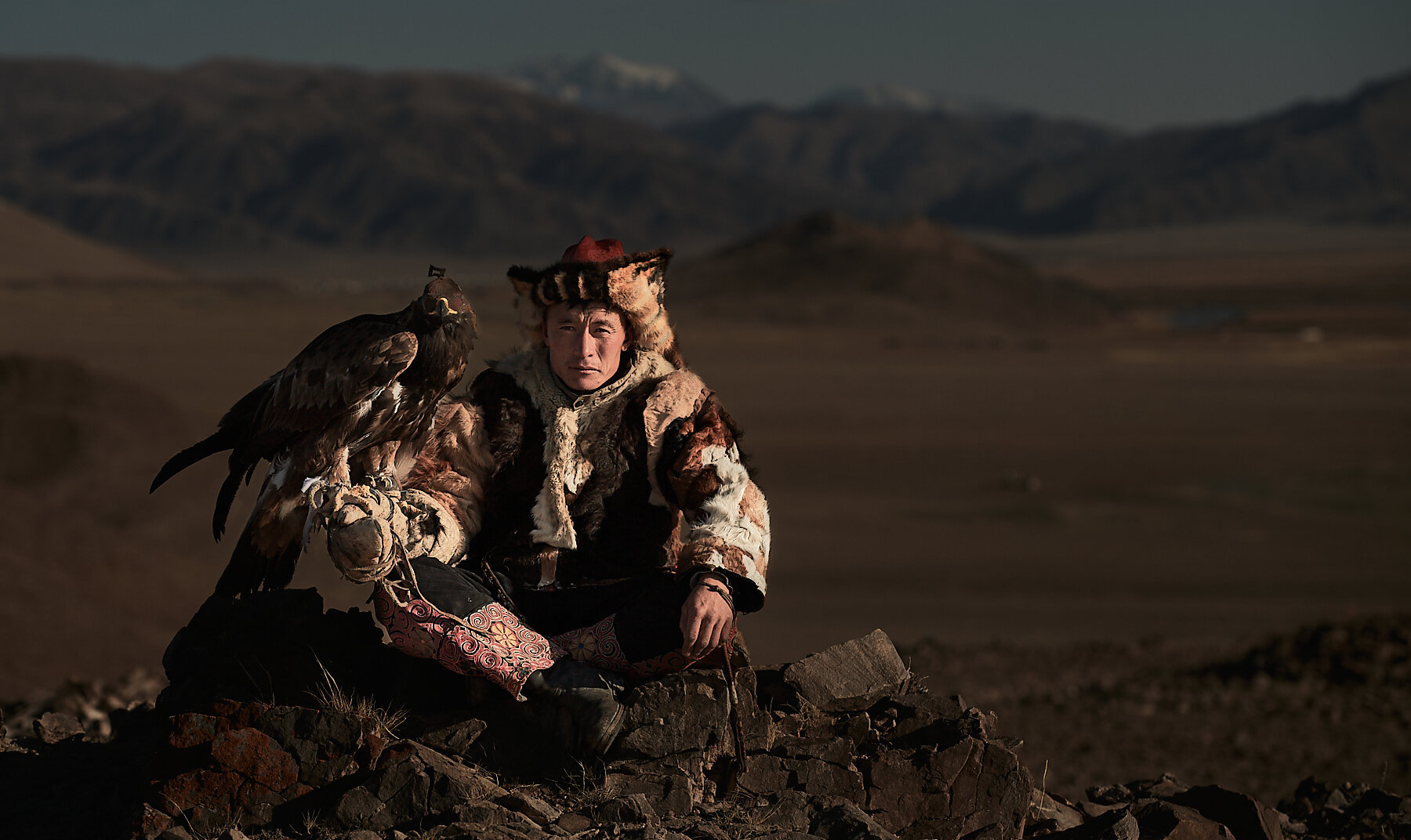 Tileyjan, a third generation Kazakh eagle hunter