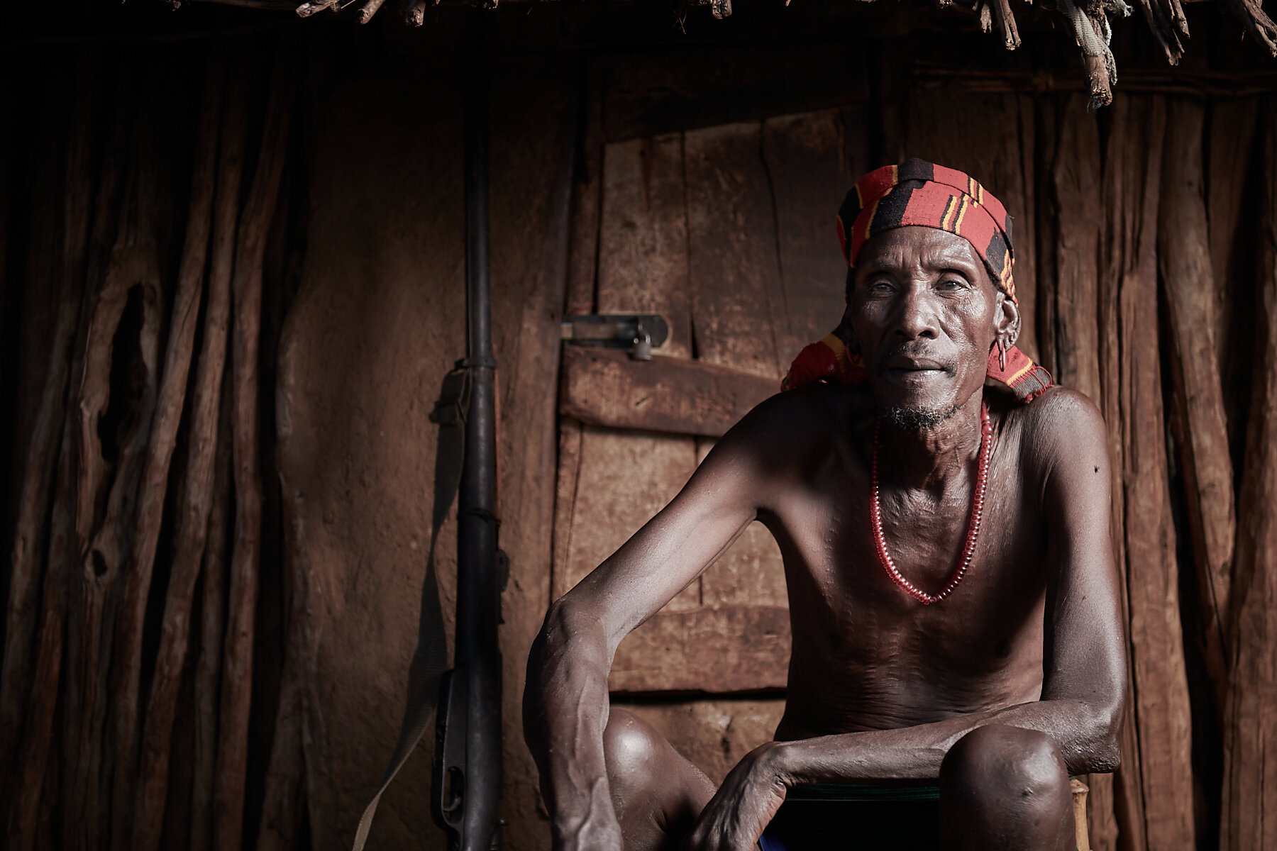 Hamer warrior, Omo Valley