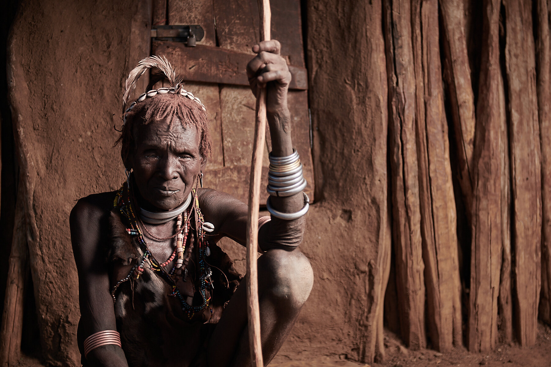 Elder Hamer woman, Turmi, Omo Valley