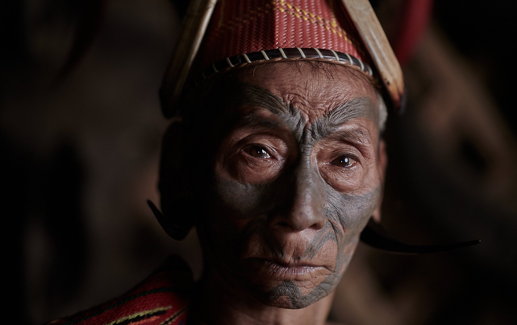 Ponjun, a legendary Konyak headhunter, Longwa village, Nagaland