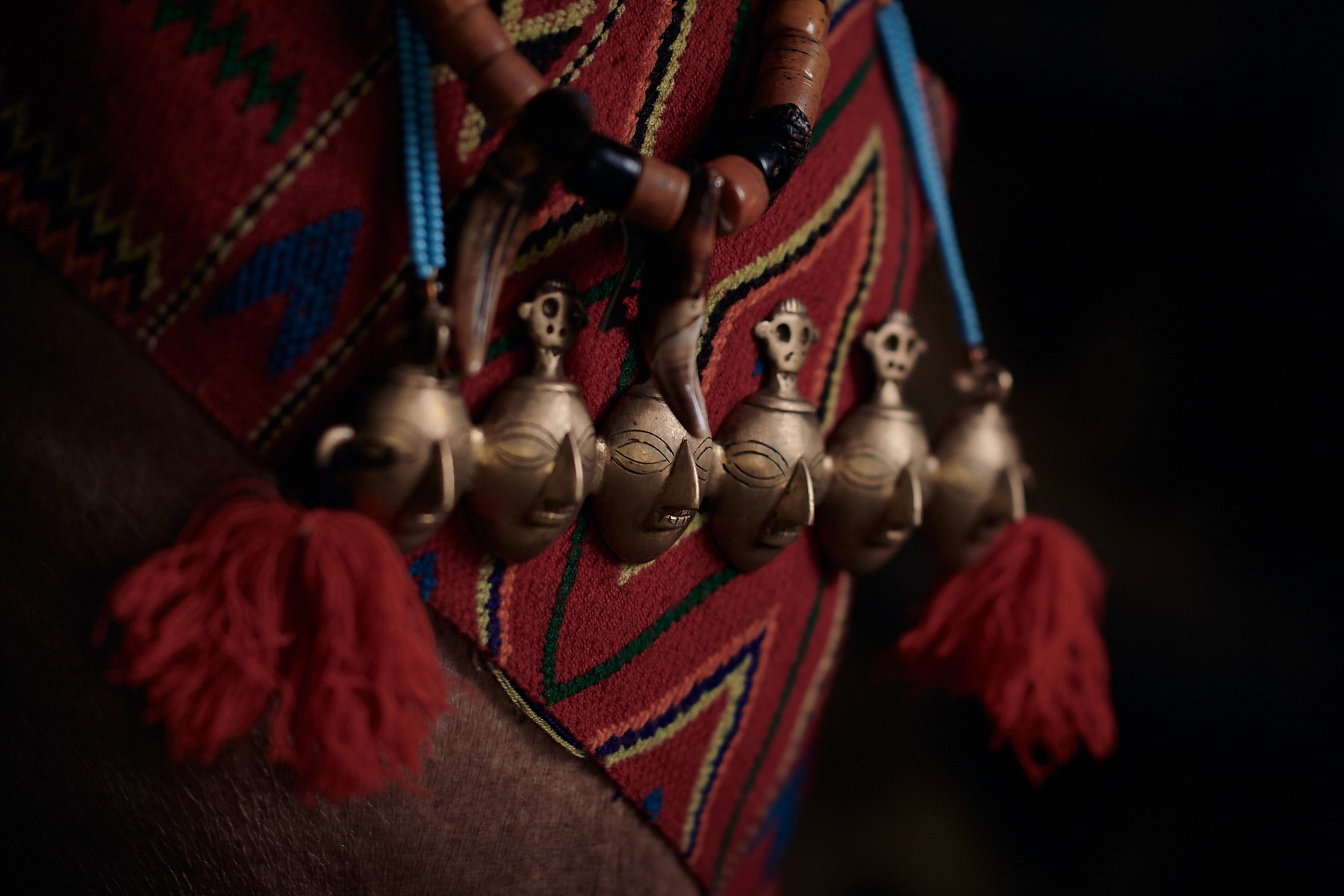 Head necklace, signifying how many heads the headhunter has claimed, Nagaland