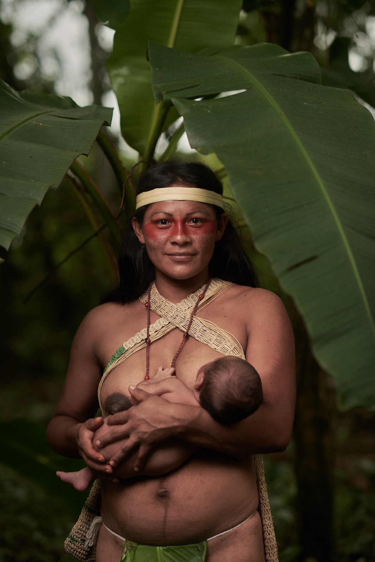 Maira, a young Huaorani woman and a young mother
