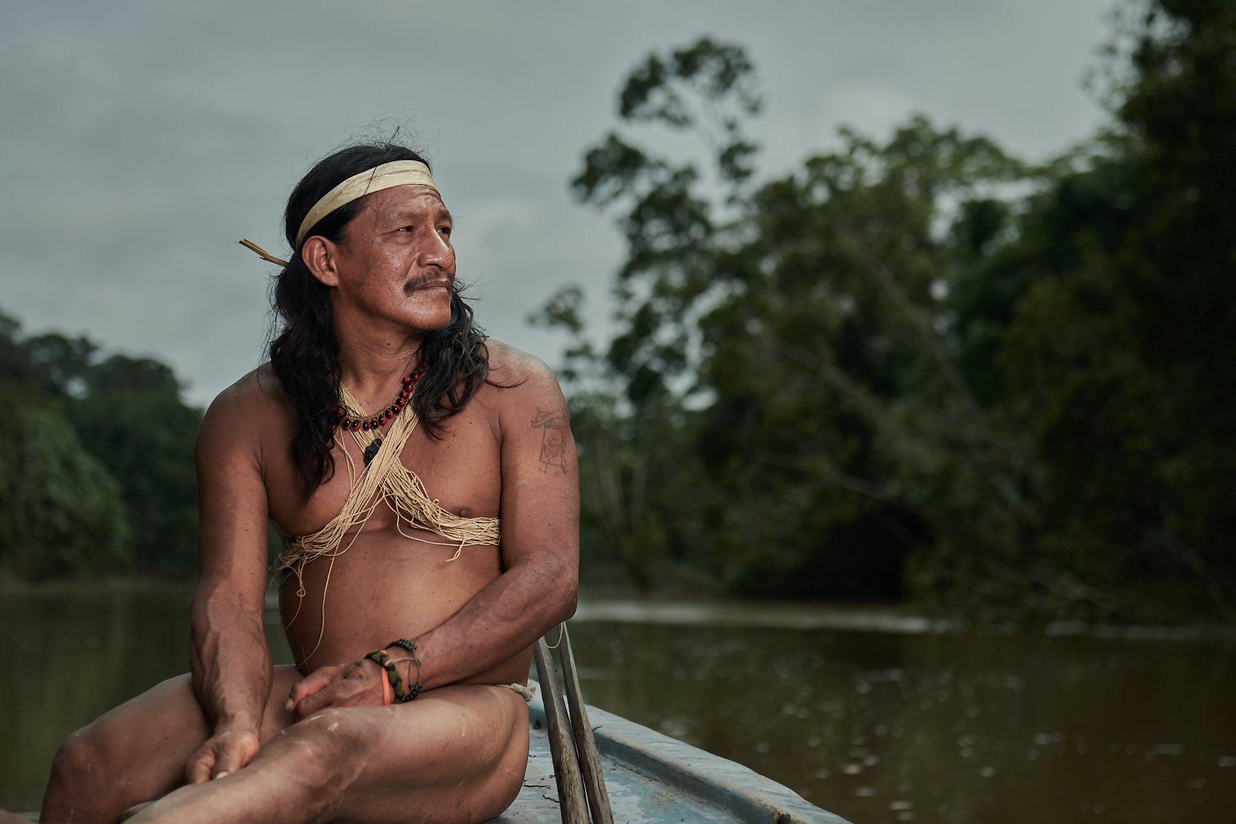 Peinty, the tribe leader and a leader in the Huaorani efforts against the large petroleum companies invading their territories