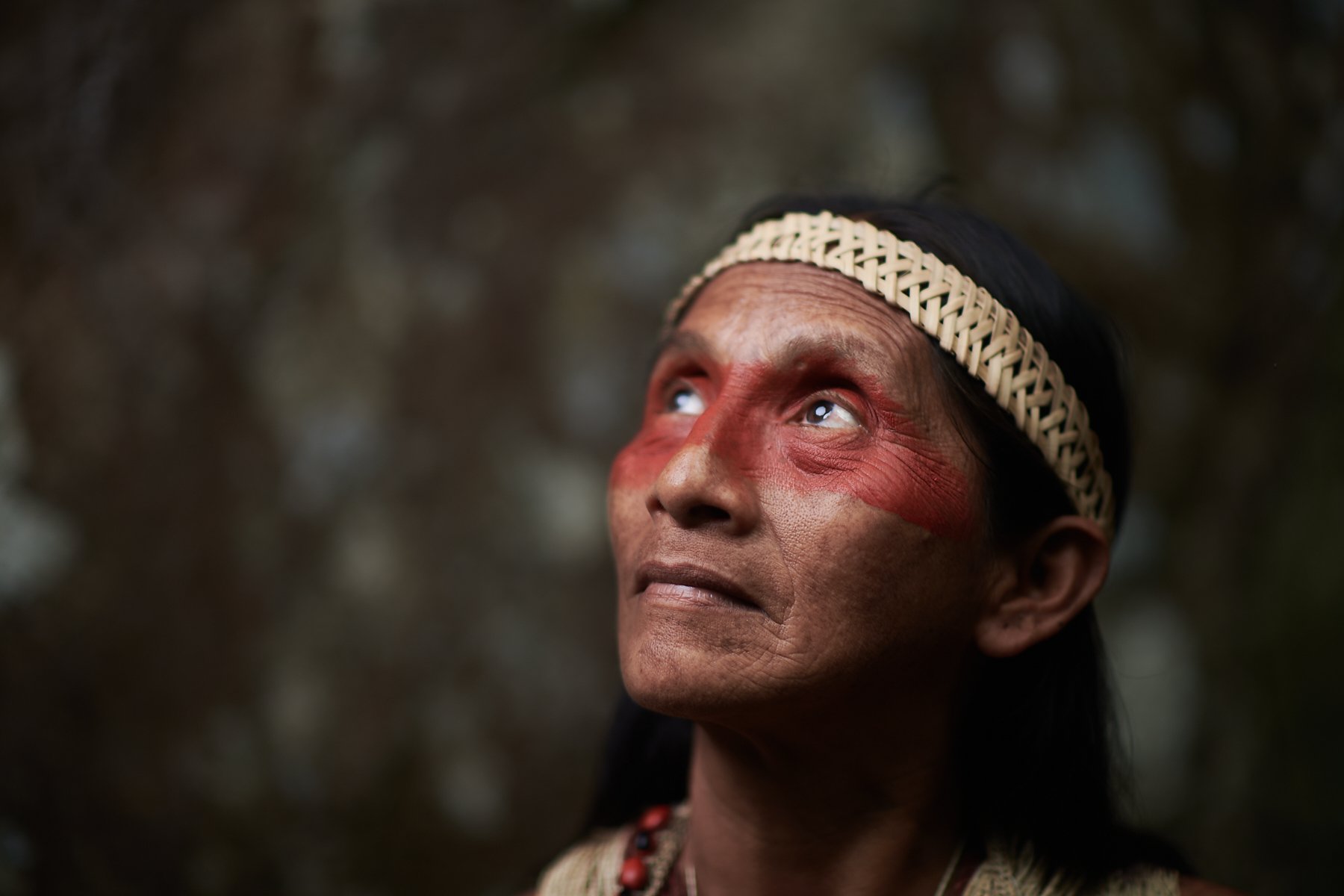 Wuani, a Huaorani elder, Bameno, Ecuador