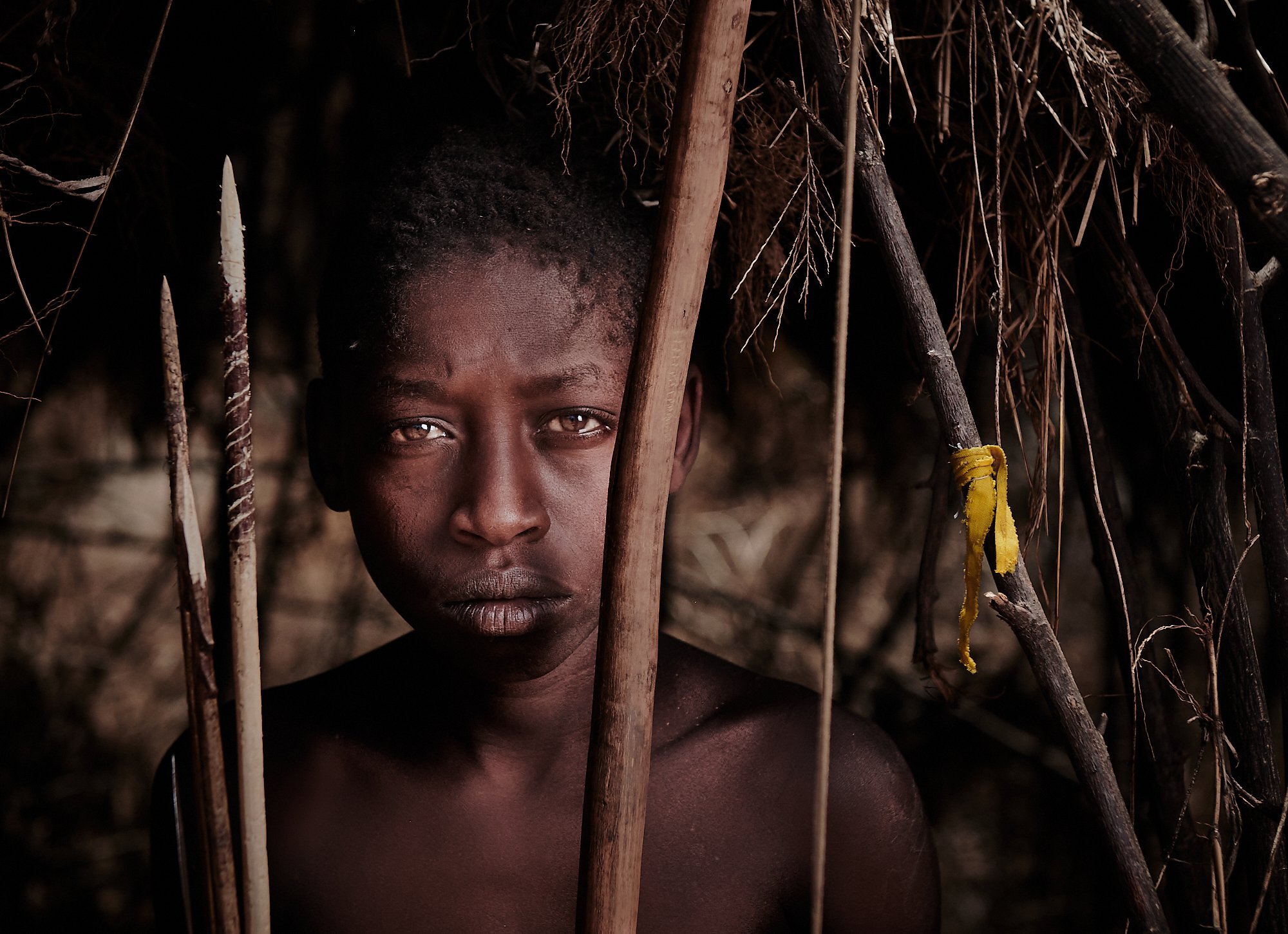 Young Hadzabe boy - boys learn to hunt and are independent from the age of 12 onwards