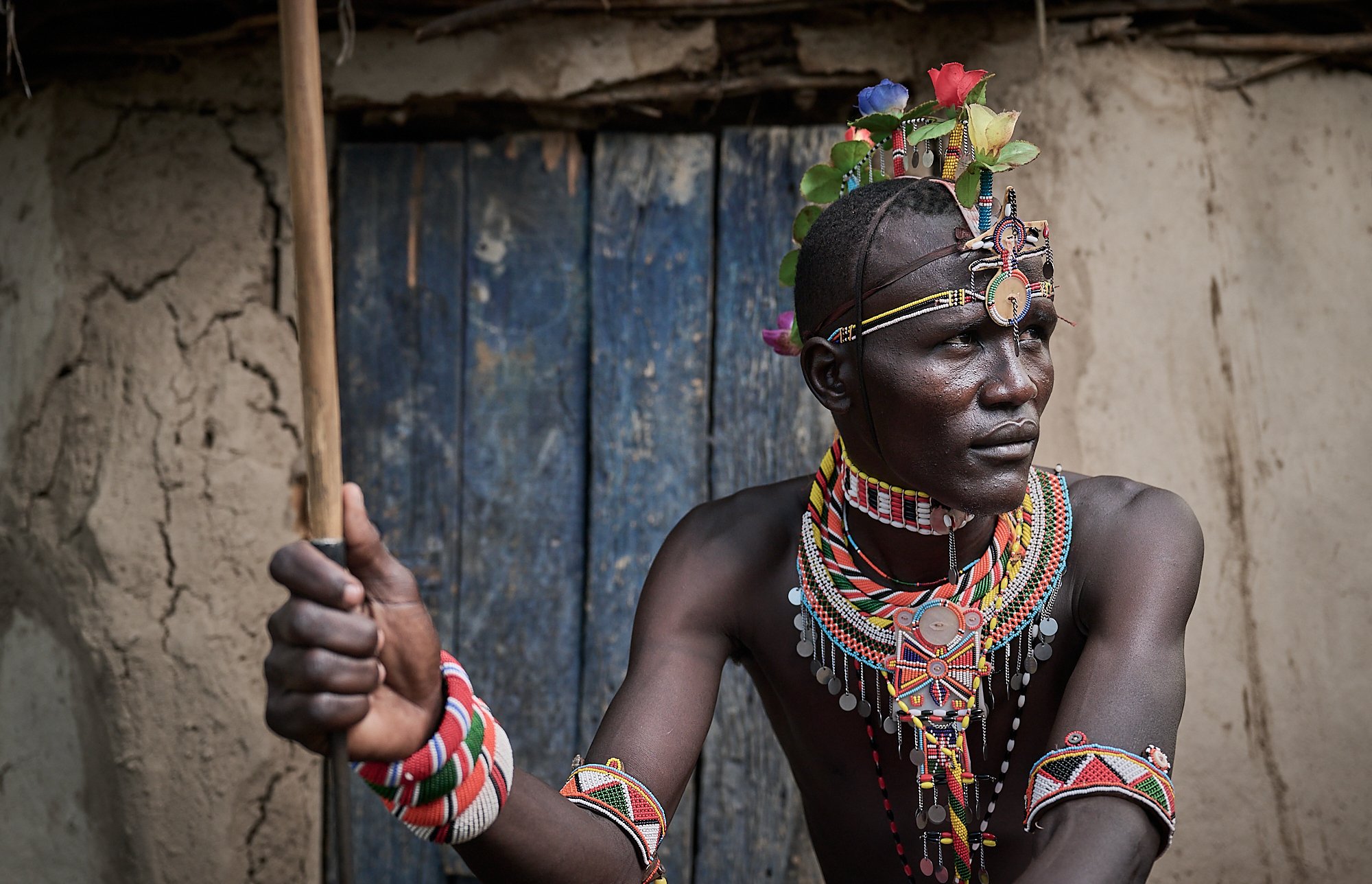 Young Njeps warrior, Lake Baringo