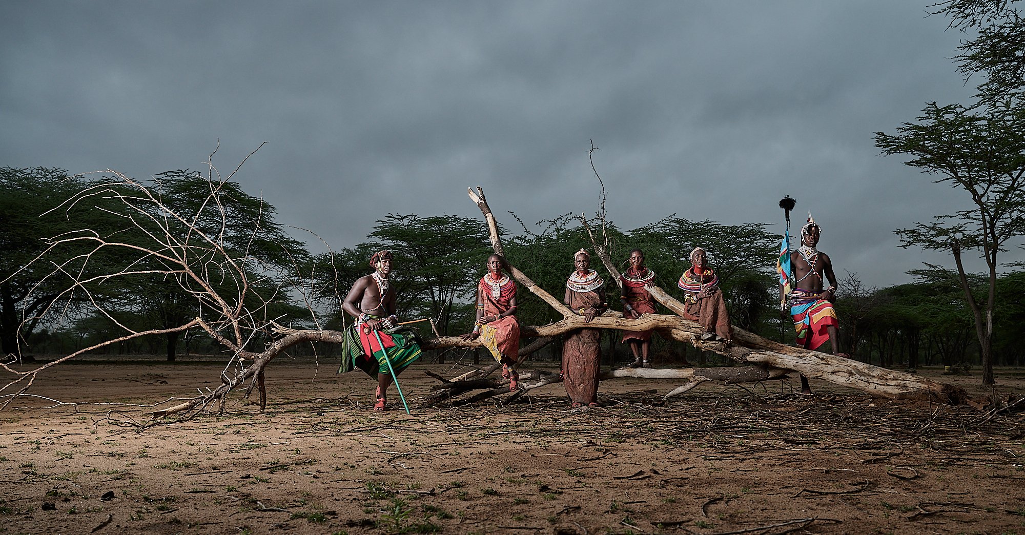 Samburu tribal group, village near Archer's Post, Northern Kenya