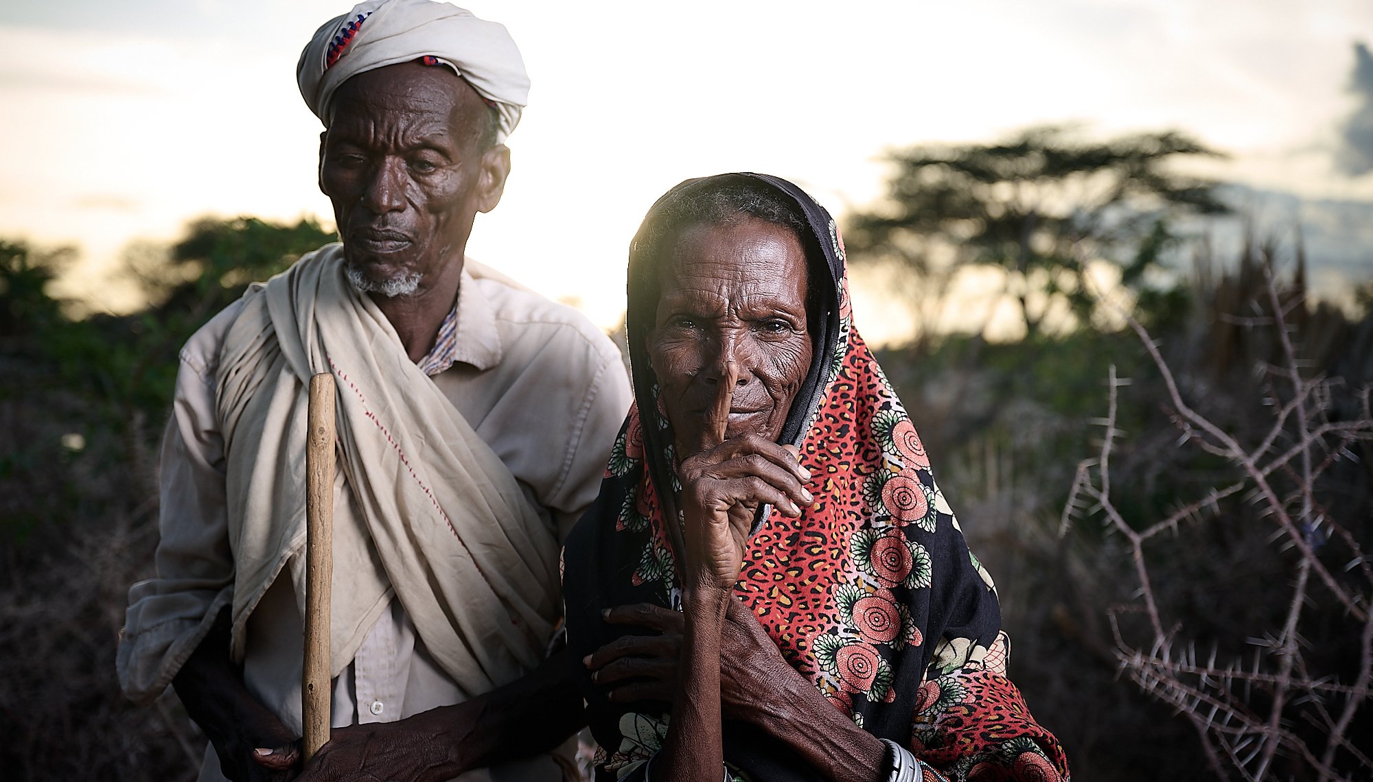 Elder Gabbra couple, Chalbi desert