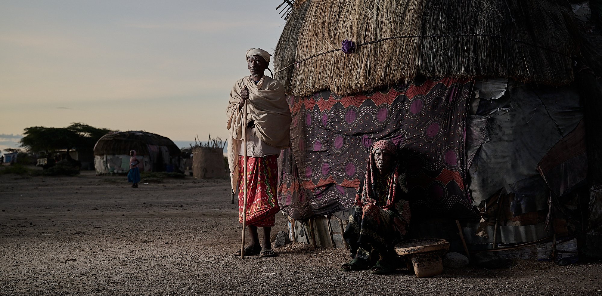Nomadic Gabbra elder couple, Northern Kenya