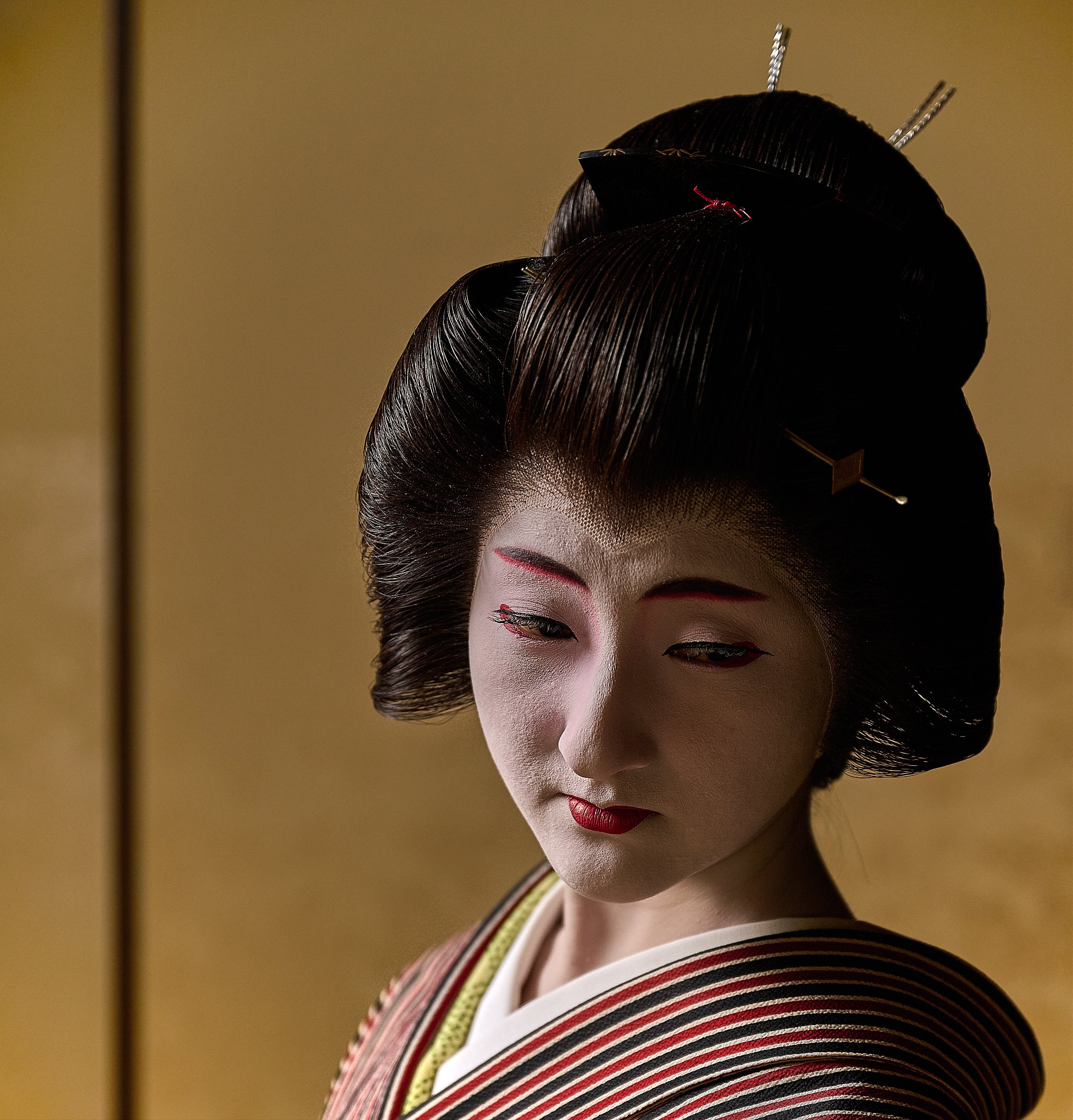 Combining an external gaiety and an internal sadness is the epitome of the geisha