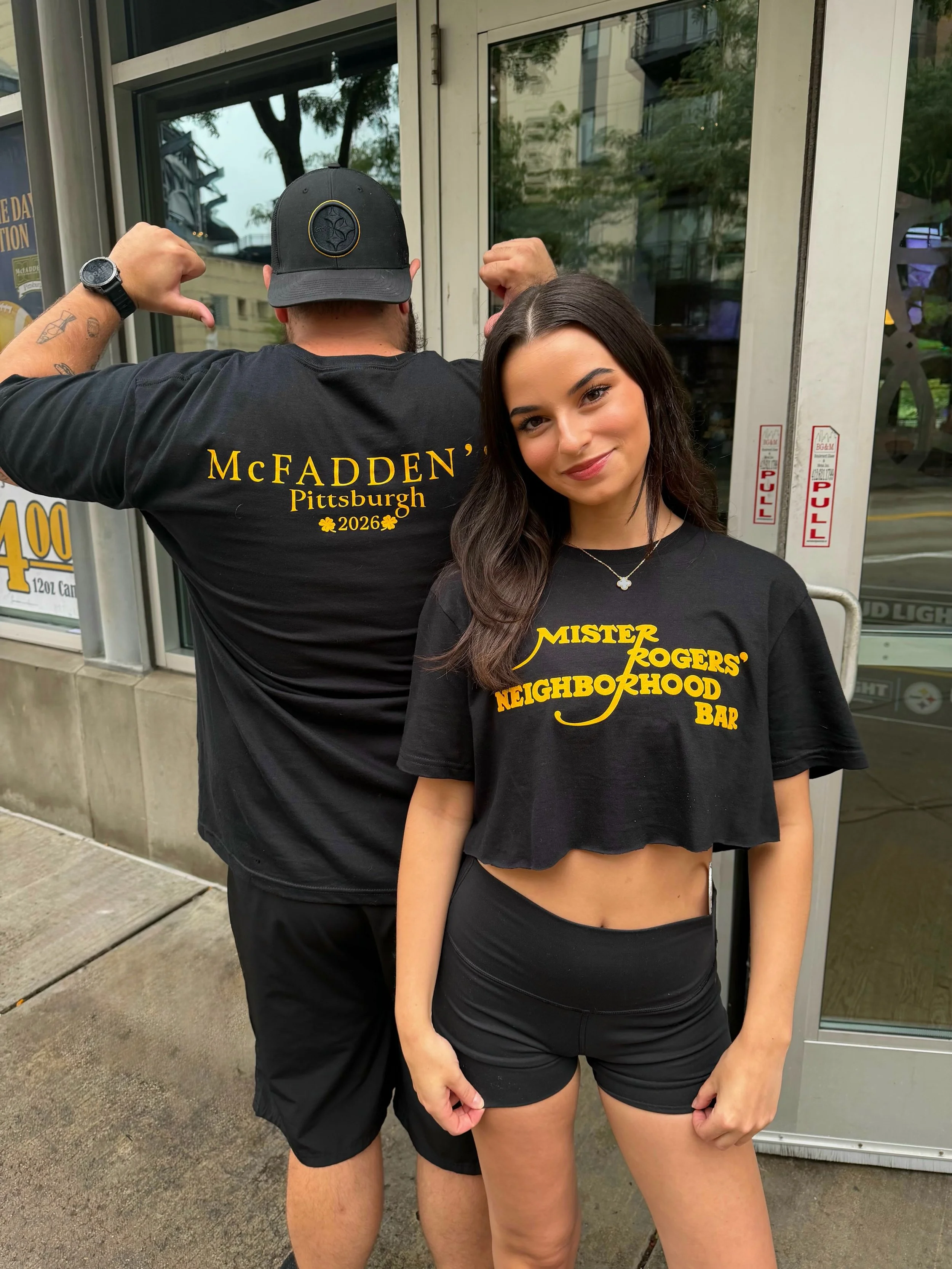 HAPPY STEELERS SUNDAY, PITTSBURGH! 
-
Grab your 2026 tshirt and skip to the front of the line and get free cover for every home regular season game!
-
See yinz soon! 🫡
#mcfaddens #mcfaddyinz #steelerssunday #mcfaddenspitt #subdayfunday