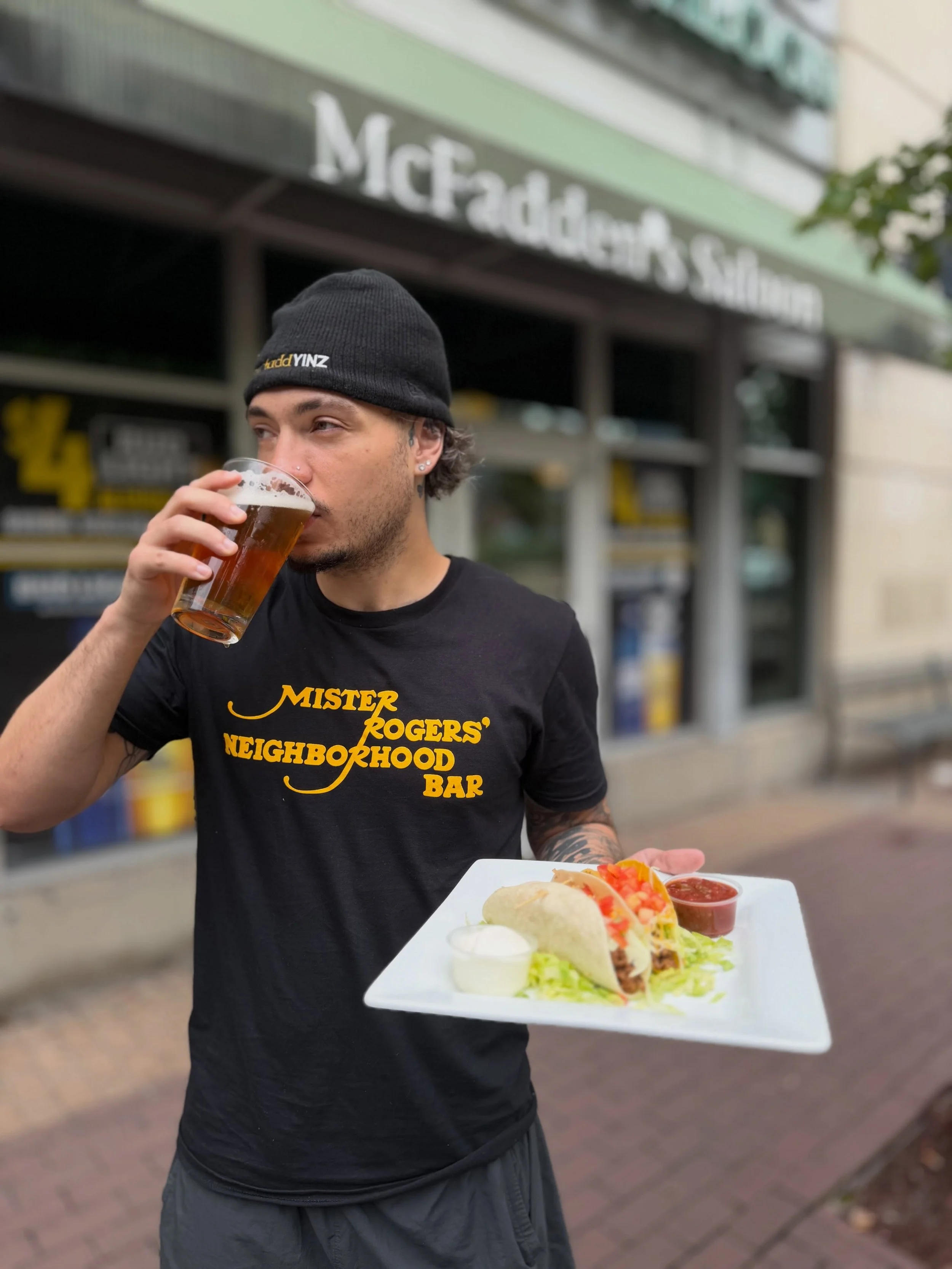 Join us every Thursday for our new Thursday Night specials! 
$4 Tacos (3 for $10), $4 Kona Drafts, and $4 Green Tea Shots! Specials start at 7pm just in time to watch the Thursday Night Football Game, see yinz tonight! 
-
#mcfaddyinz #mcfaddenspitt #