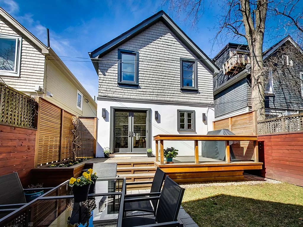 Backyard patio, yard and dining area