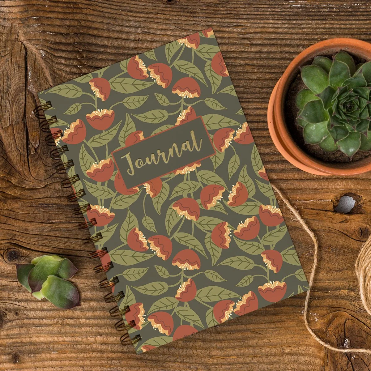 Coral Bells HardCover Journal Mockup with background.jpg
