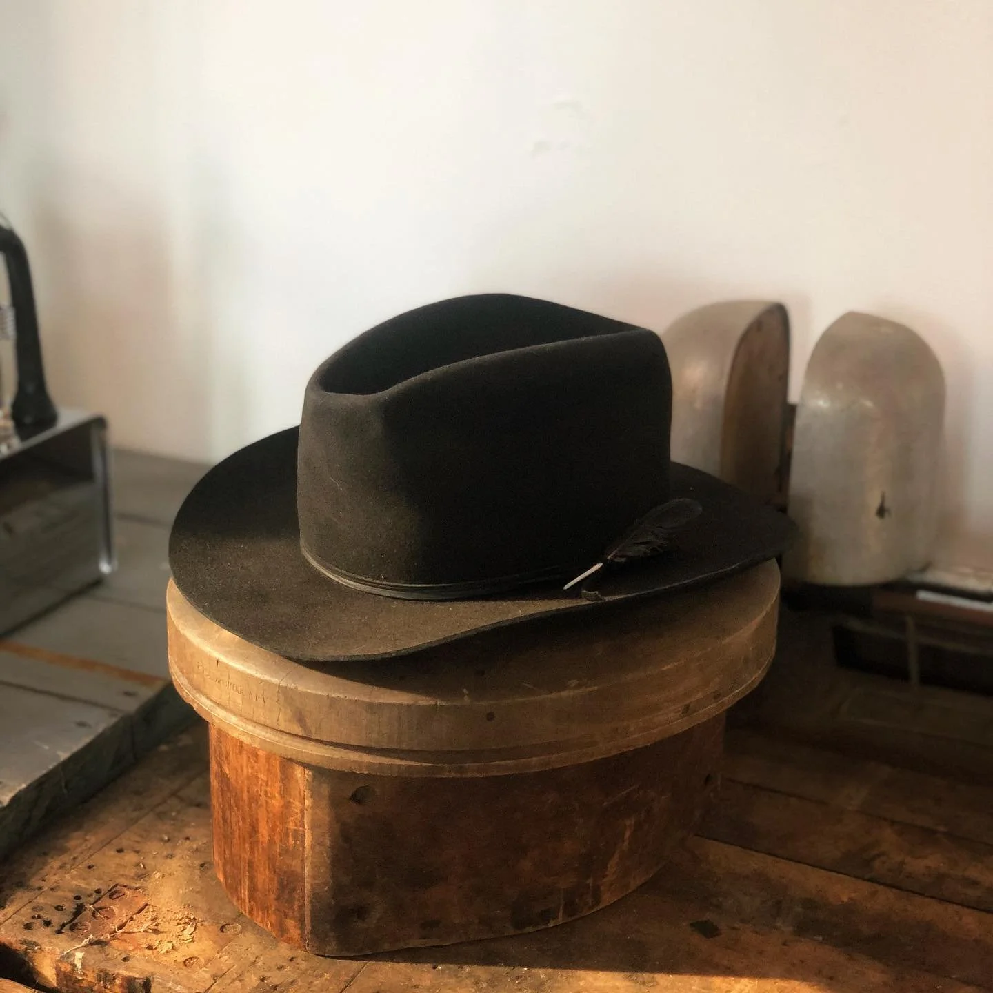 A recent custom headed out the door.. Speaking of - I&rsquo;m cracking my workshop door tomorrow. Noon-6. Got ready to wear hats an vintage clothes. Or get measured for a custom of your own. 3 Chicken Alley in Asheville. Come on out y&rsquo;all