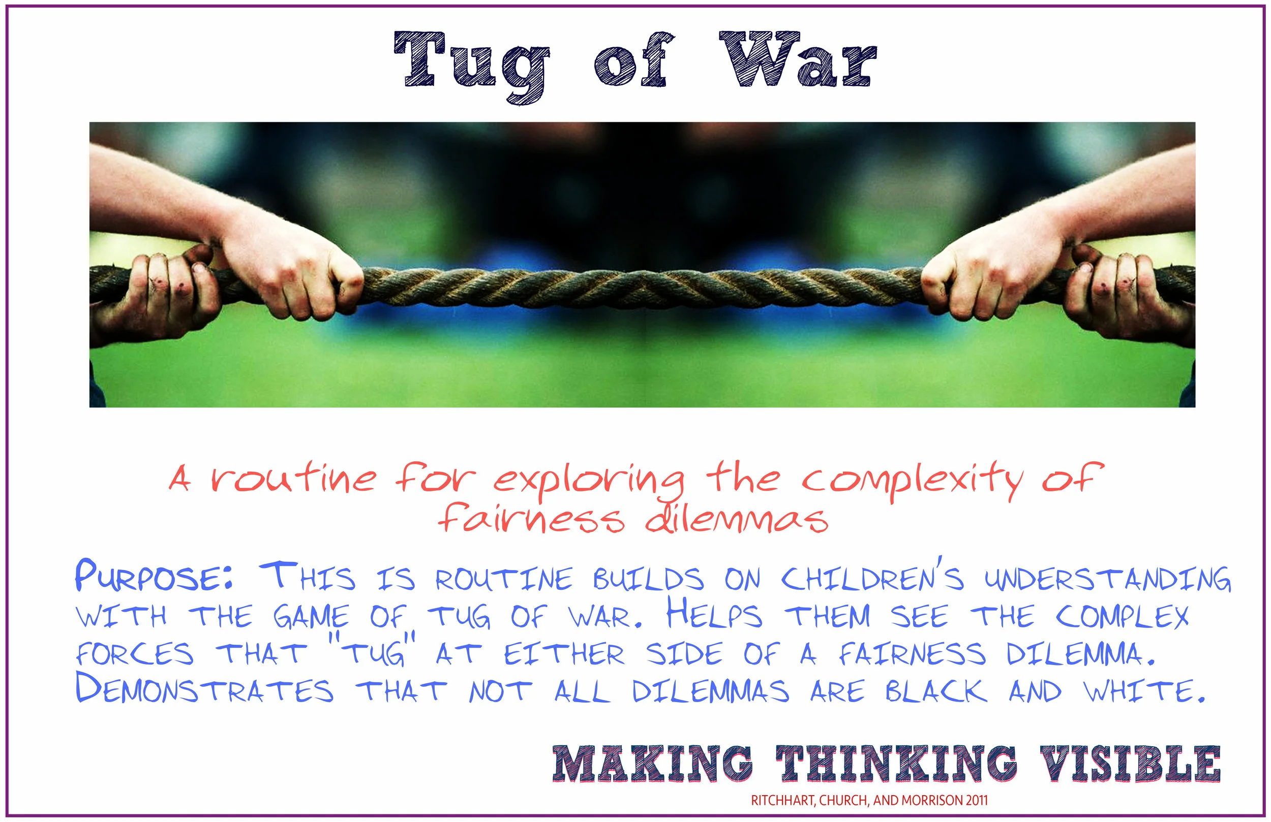 Tug of War Visible Thinking Routine