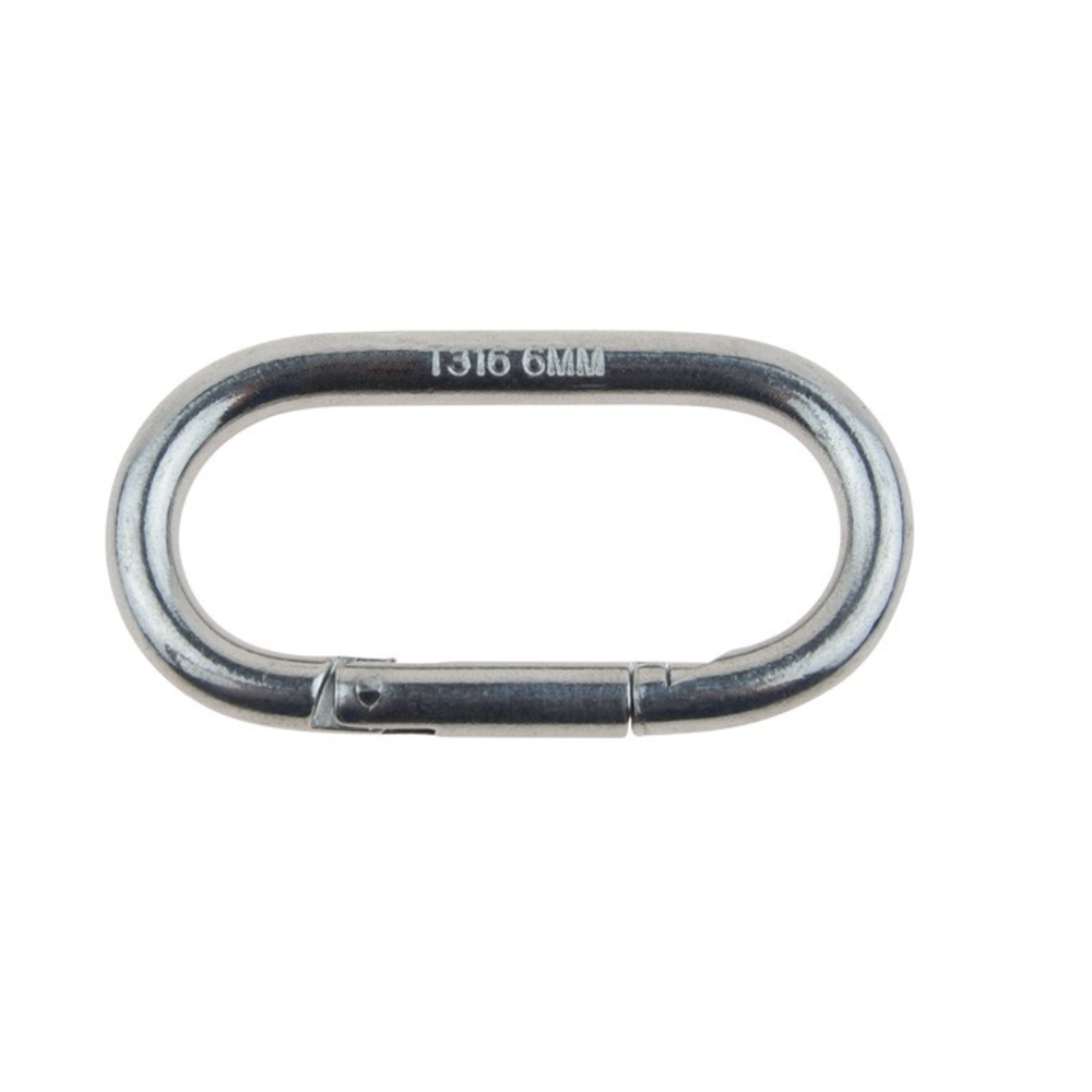 STAINLESS STEEL OVAL STRAIGHT SNAP HOOK AISI316 — Kerr Unit Inc