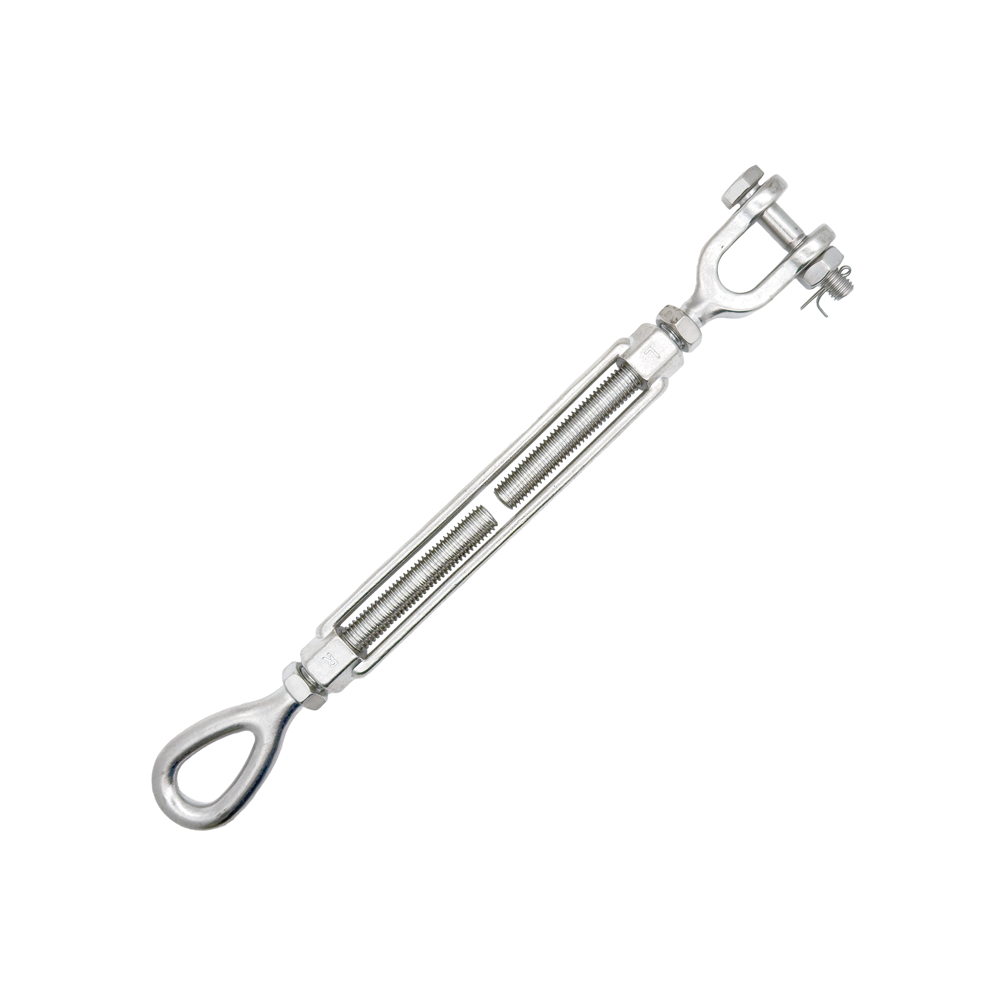 US STYLE JAW AND EYE TURNBUCKLE UNC THREAD WITH TWO NUTS  -  T6OBTBK-JEXX-XXXXUS (Copy)