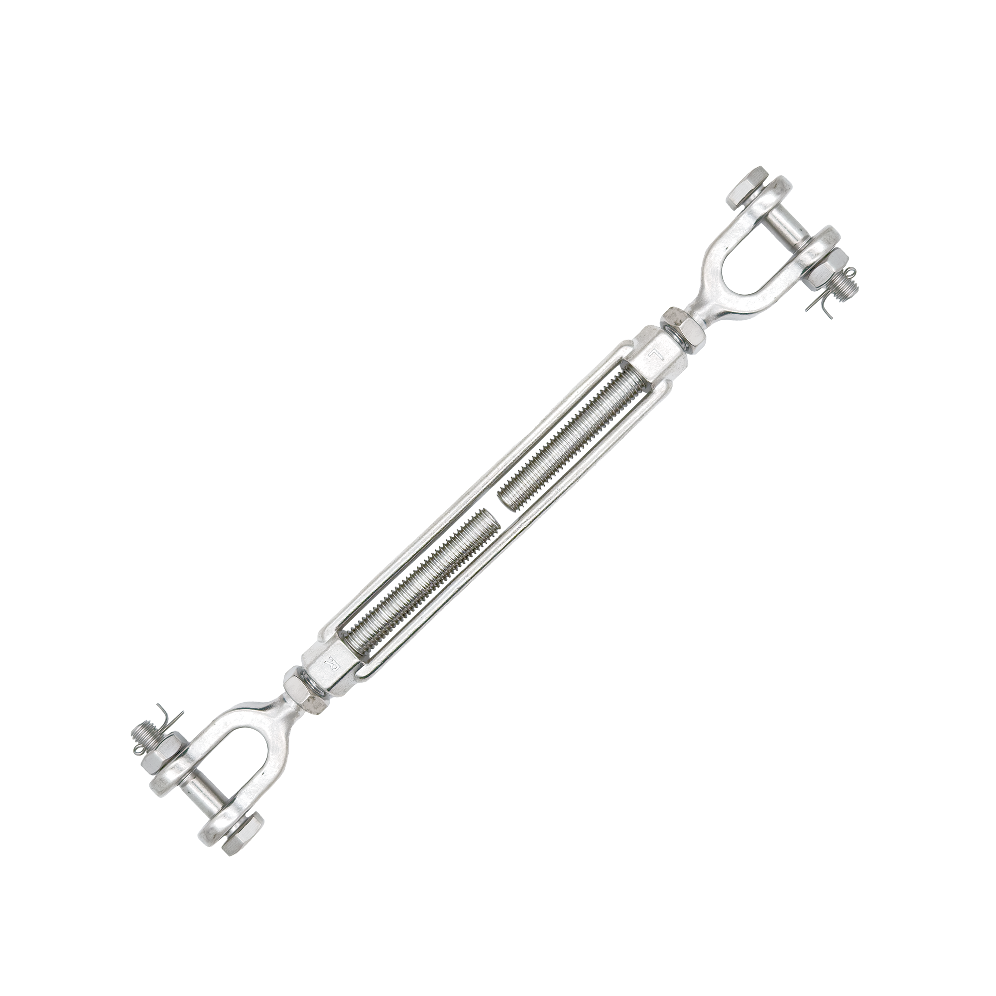 US STYLE JAW AND JAW TURNBUCKLE UNC THREAD WITH TWO NUTS  -  T6OBTBK-JJXX-XXXXUS
