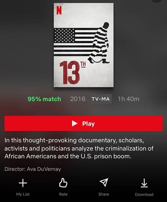 Push play. Learn. Share. Act. #prisonreform #racialjustice #amplifymelanatedvoices