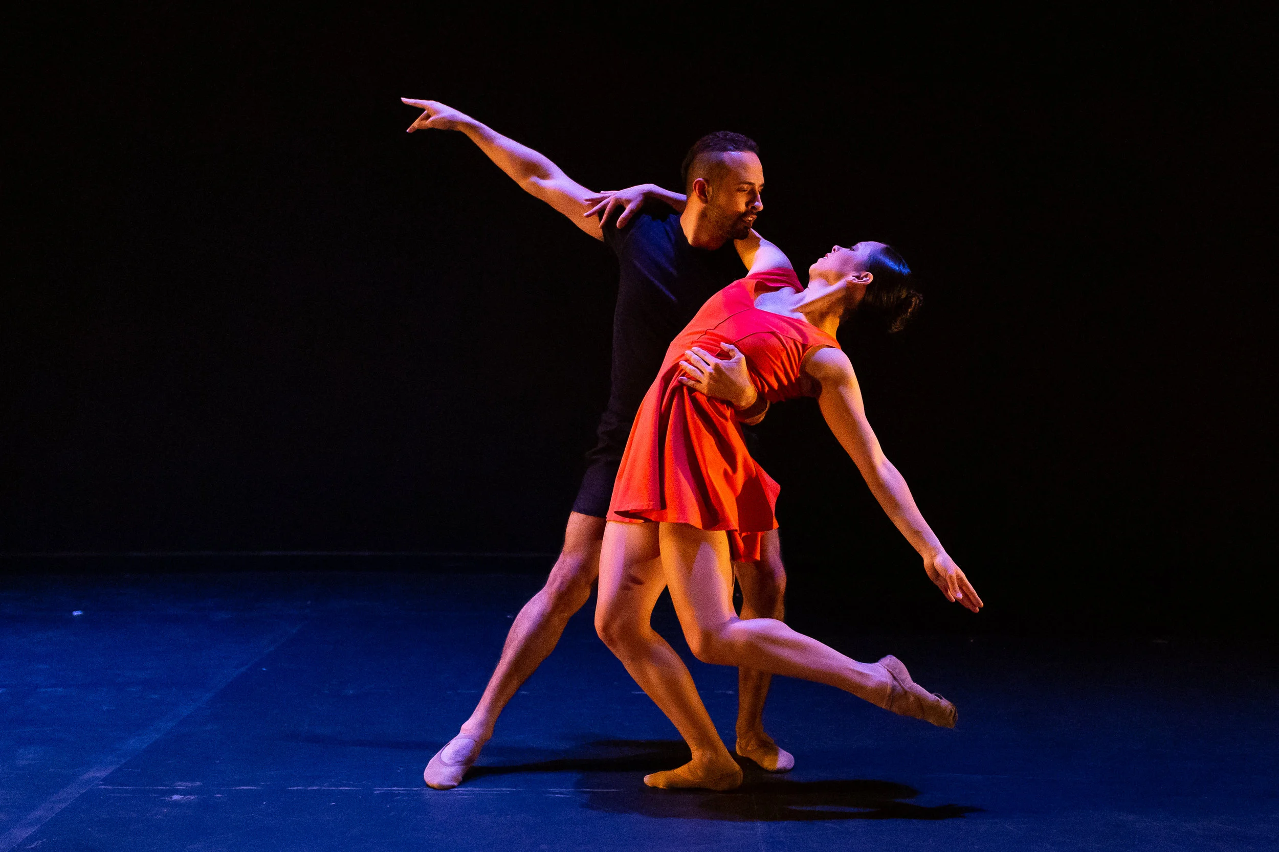 A moment from Dearly Beloved, a ballet choreographed by Navaji David Nava. Photography by Lynn Lane . Pictured, Navaji David Nava & AJ Garcia-Rameau.