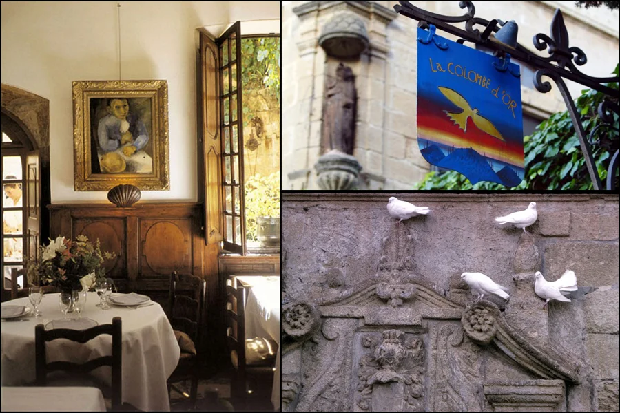 La Colombe D'Or restaurant in St. Paul de Vence France