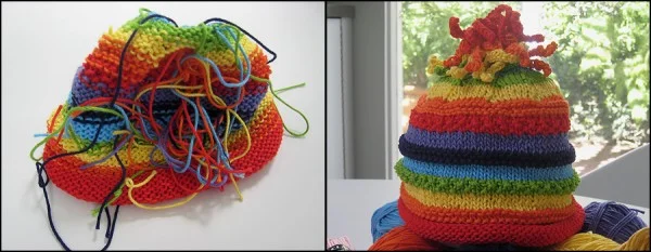Hand knit Marley Hat