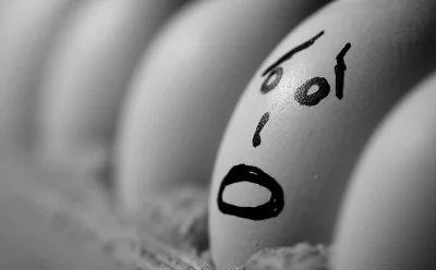 fear face on egg