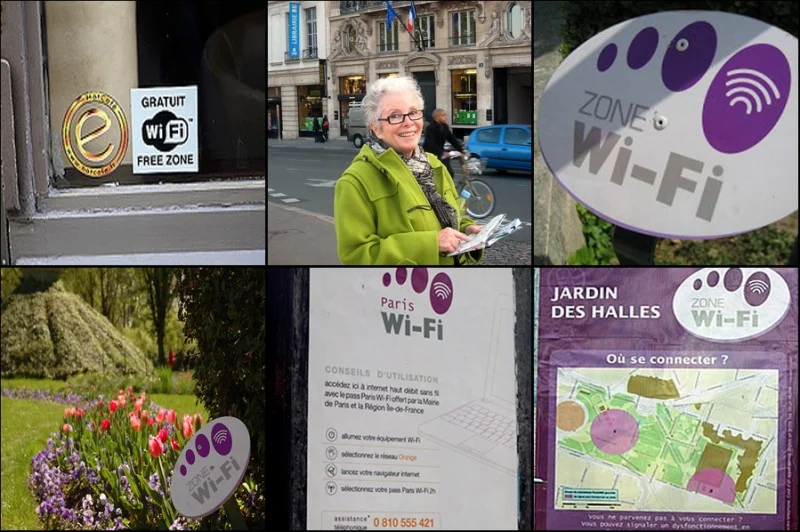 Free Wifi Paris posters