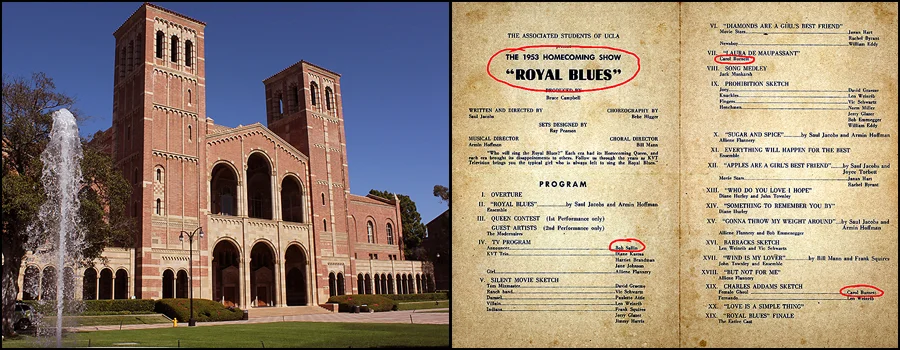 Picture of Royce Hall and the Program to Royal Blues Homecoming Show