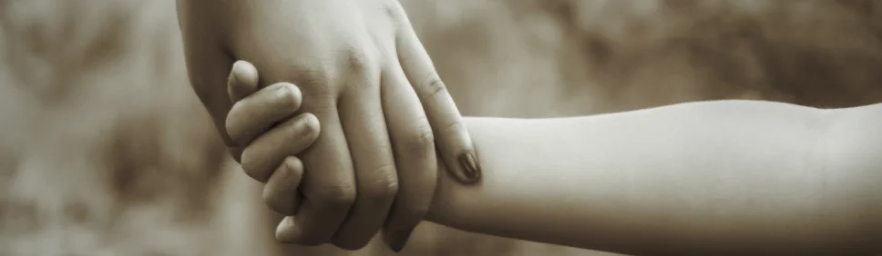 holding hands