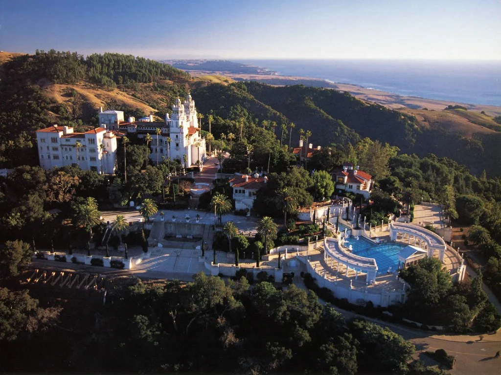 Aerial view of Hearst Castle