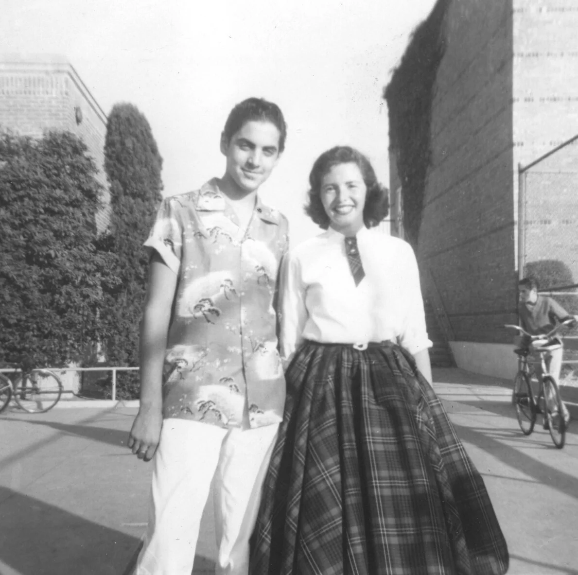 That’s me in the 9th grade in Junior High School. Um, that was my boyfriend.
