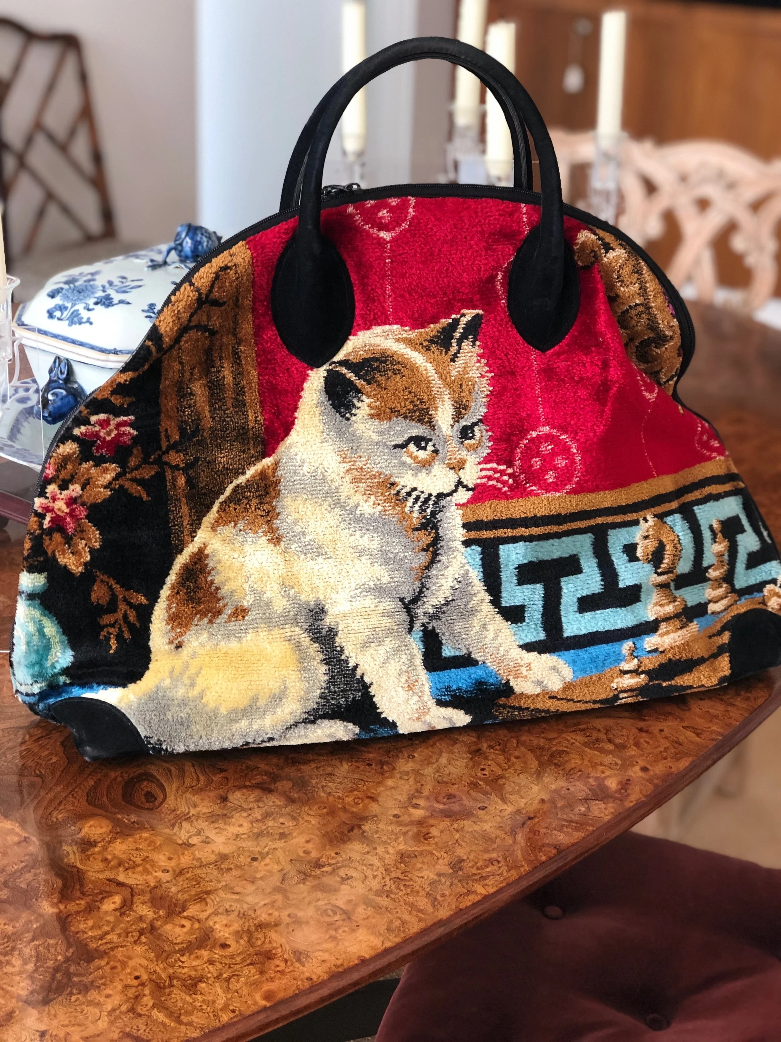 Funny, this carpet bag was made in France, and wound up in the mountains of Idaho.