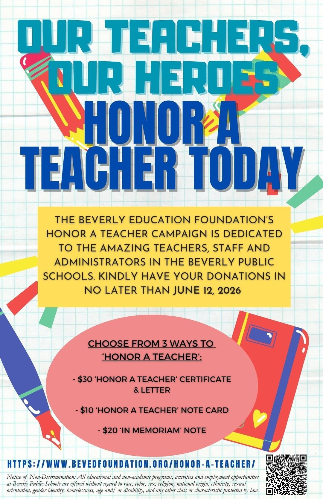 Honor A Teacher Campaign