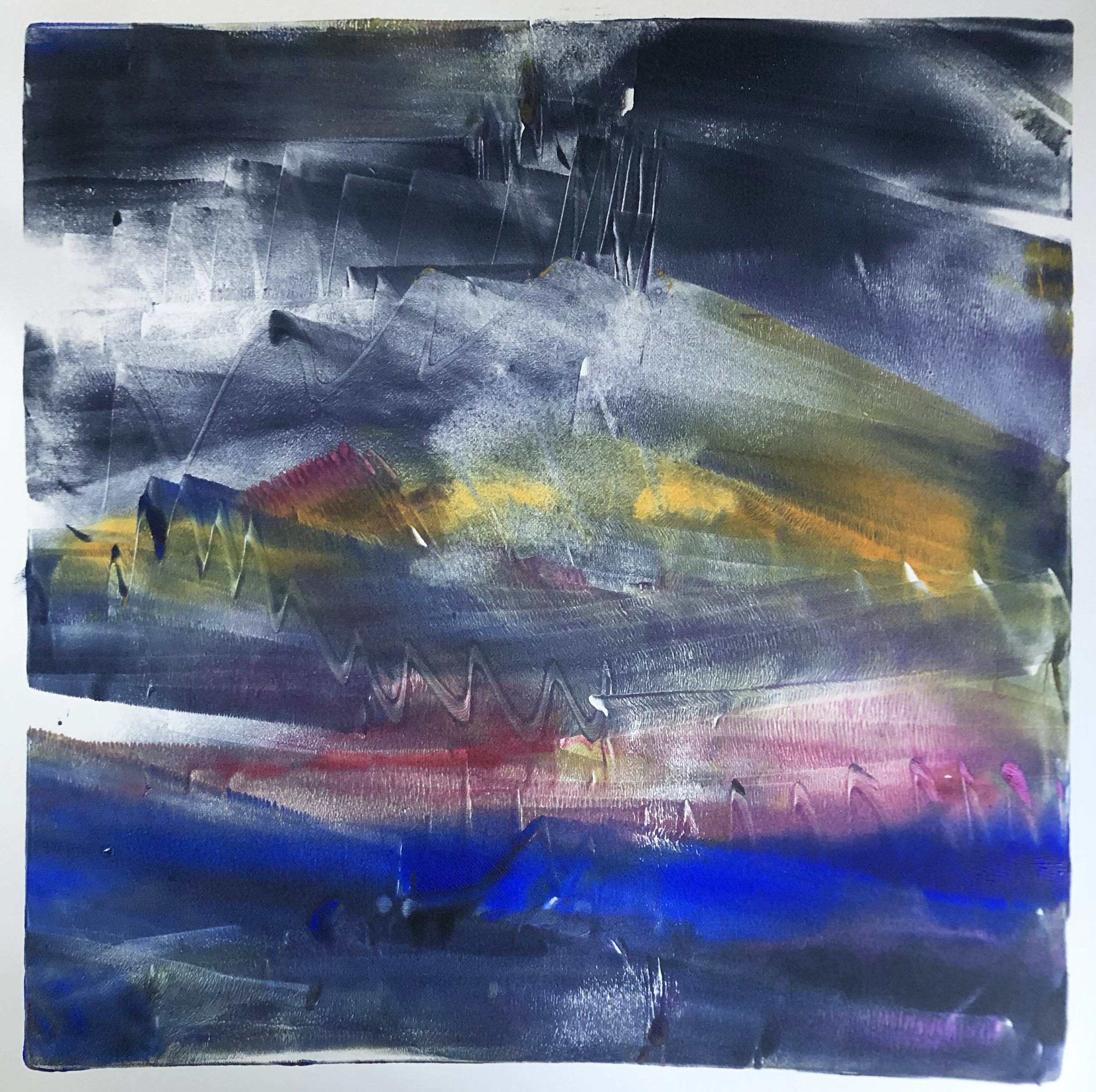 Fires in the Distance (image: 12" x 12")