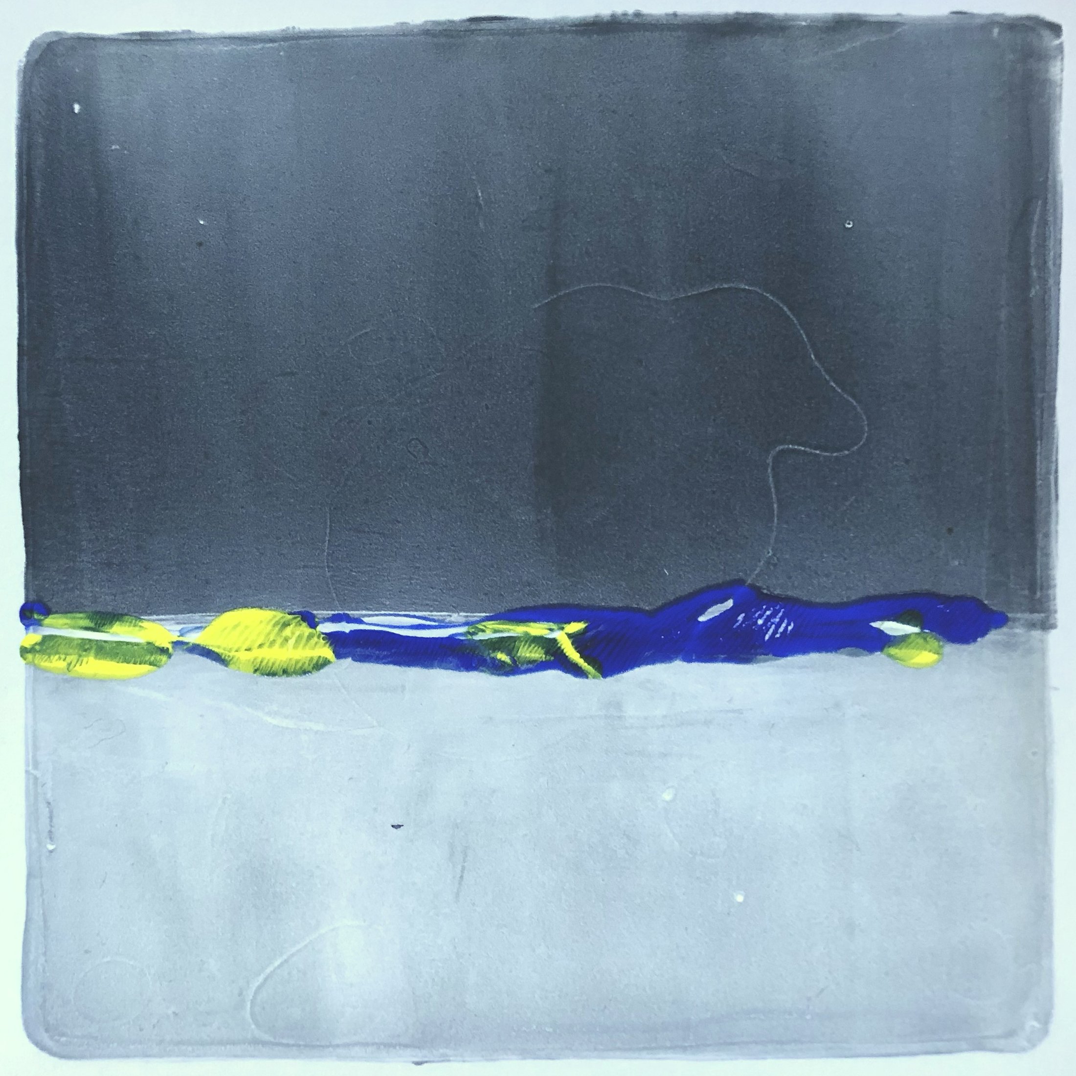 Water and Color: Gray Day (image: 6" x 6")