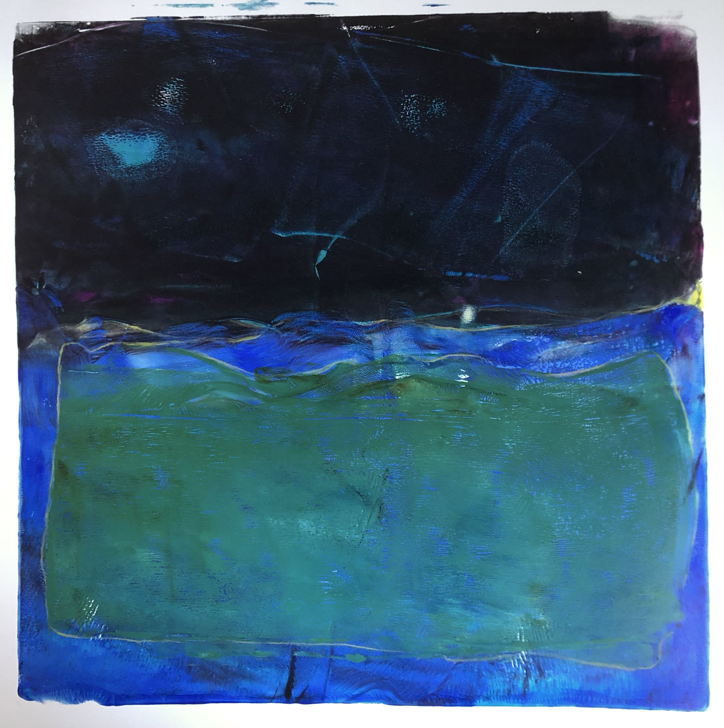 (SOLD) Night Swim: Bioluminescence II (image: 12" x12")