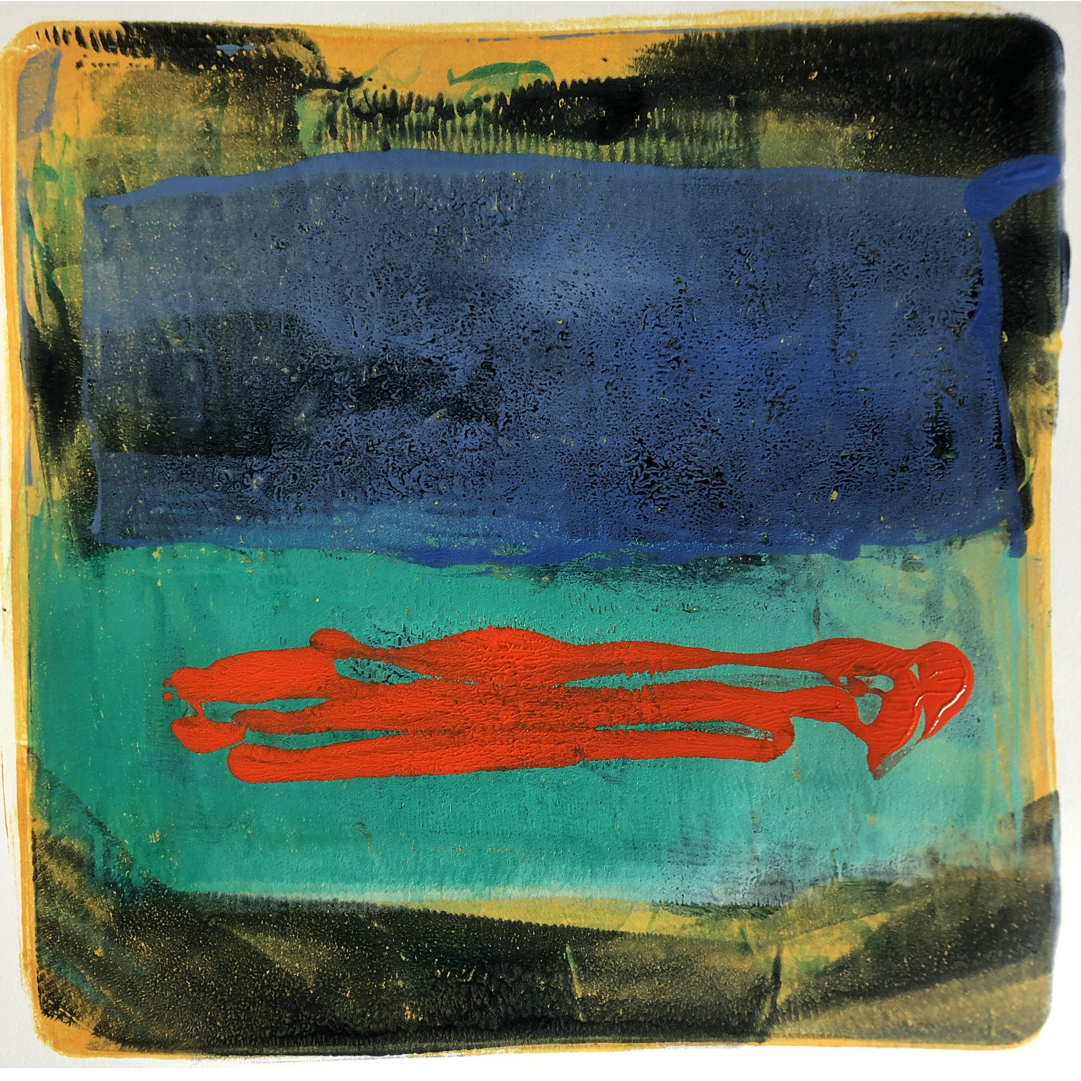 Crossing Red Lines I (image: 6" x 6")