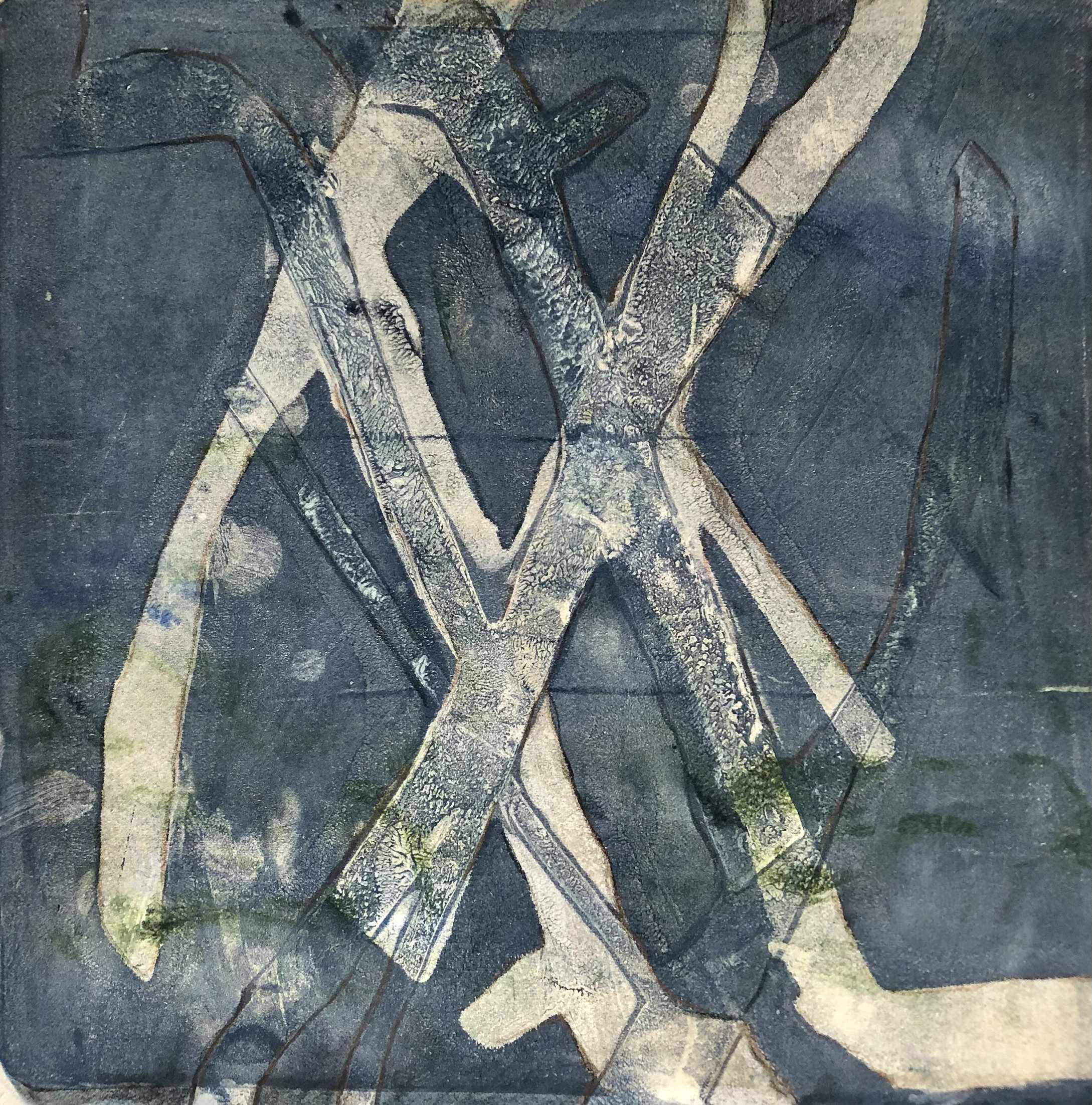 Tangled Up in Blue (image: 6" x 6")