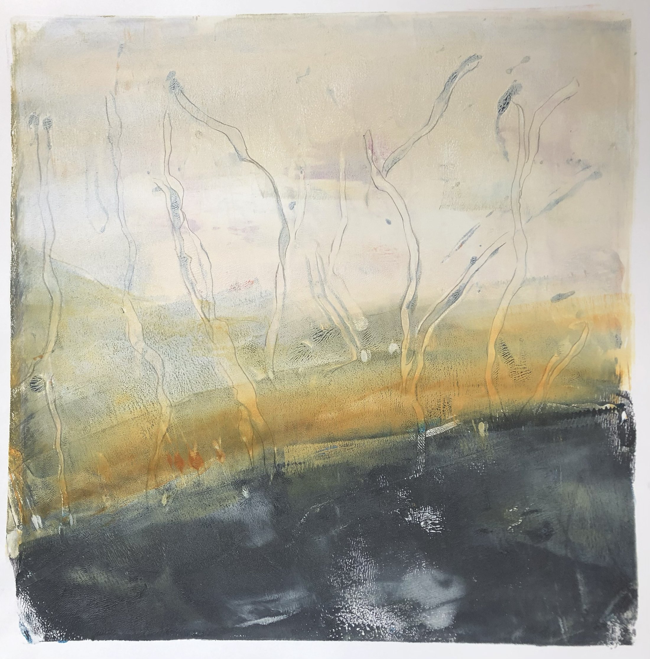 Trees Twist and Turn into Clouds (image: 12" x 12")