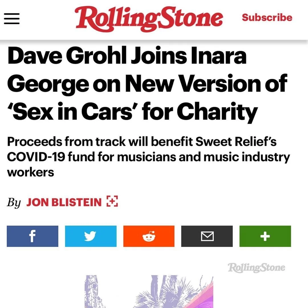 Dave Grohl + Inara George on New Version of "Sex In Cars" for Covid Charity