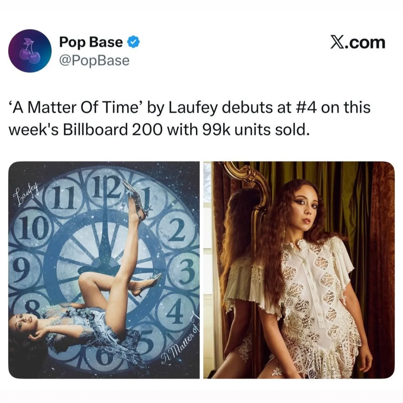 Laufey "A Matter of Time" Debuts at #4 on Billboard 200! 