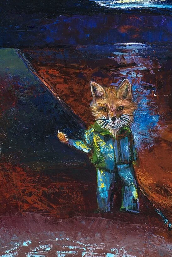 Fox slips out of town