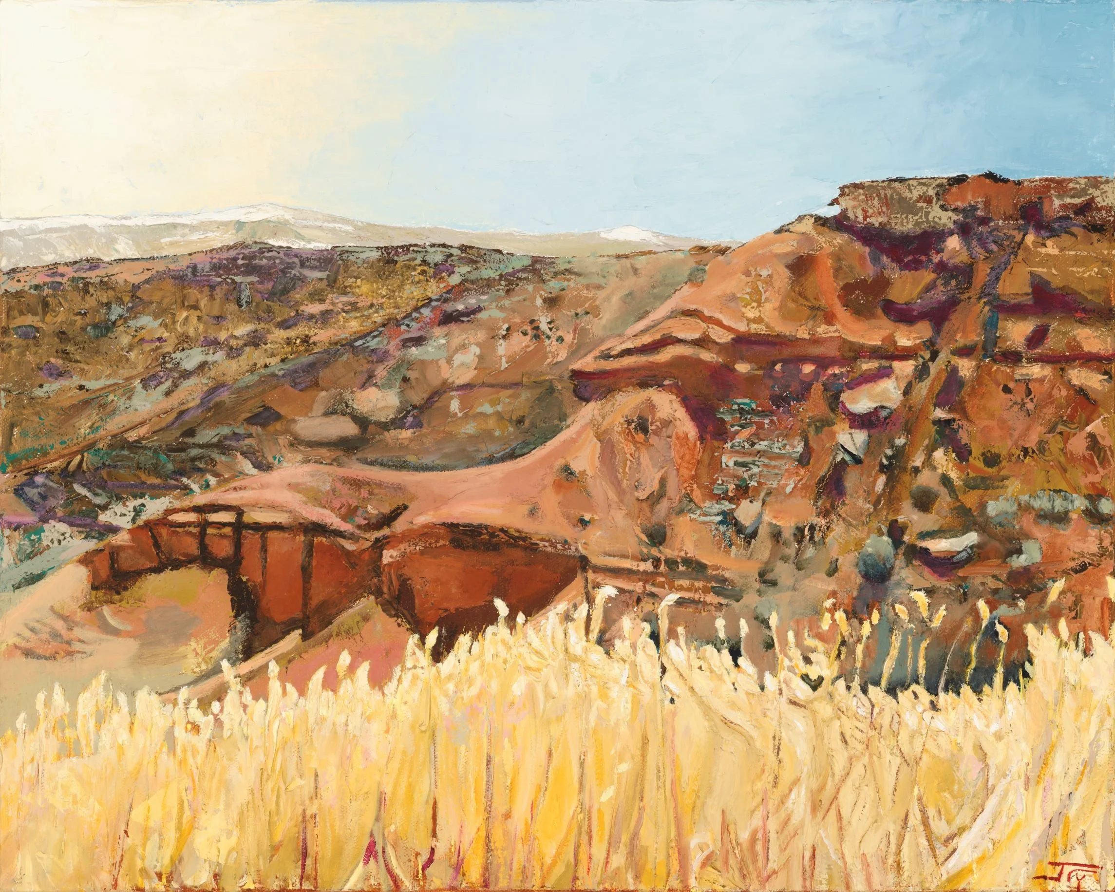 Oil painting of Josie's Field in Utah