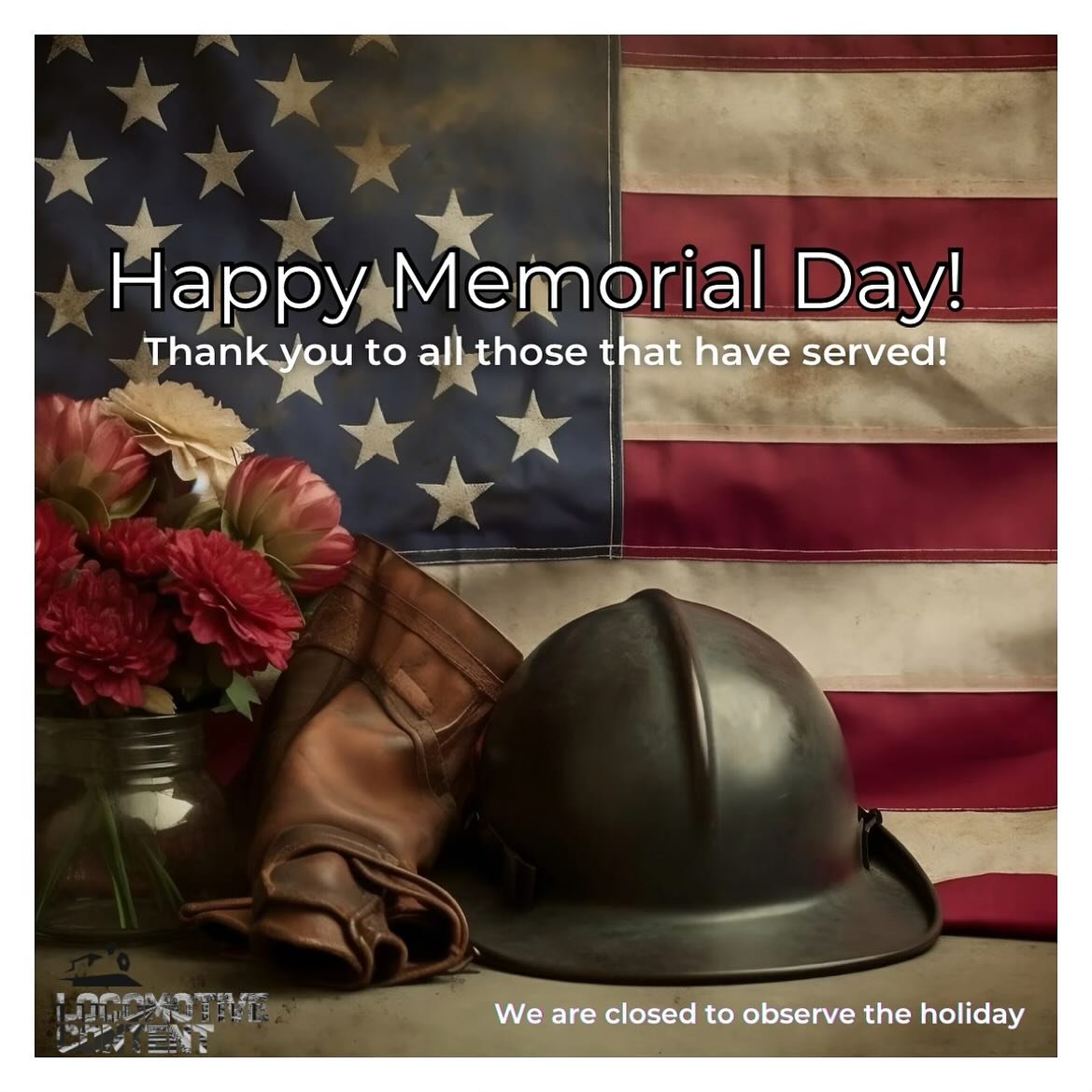 Honoring all those that have served our country today and everyday. We are closed to observe this holiday. Open tomorrow usual business hours. Enjoy your day everyone. 

#memorialdayweekend #happymemorialday #holiday #honoringthosewhoserved #locomoti